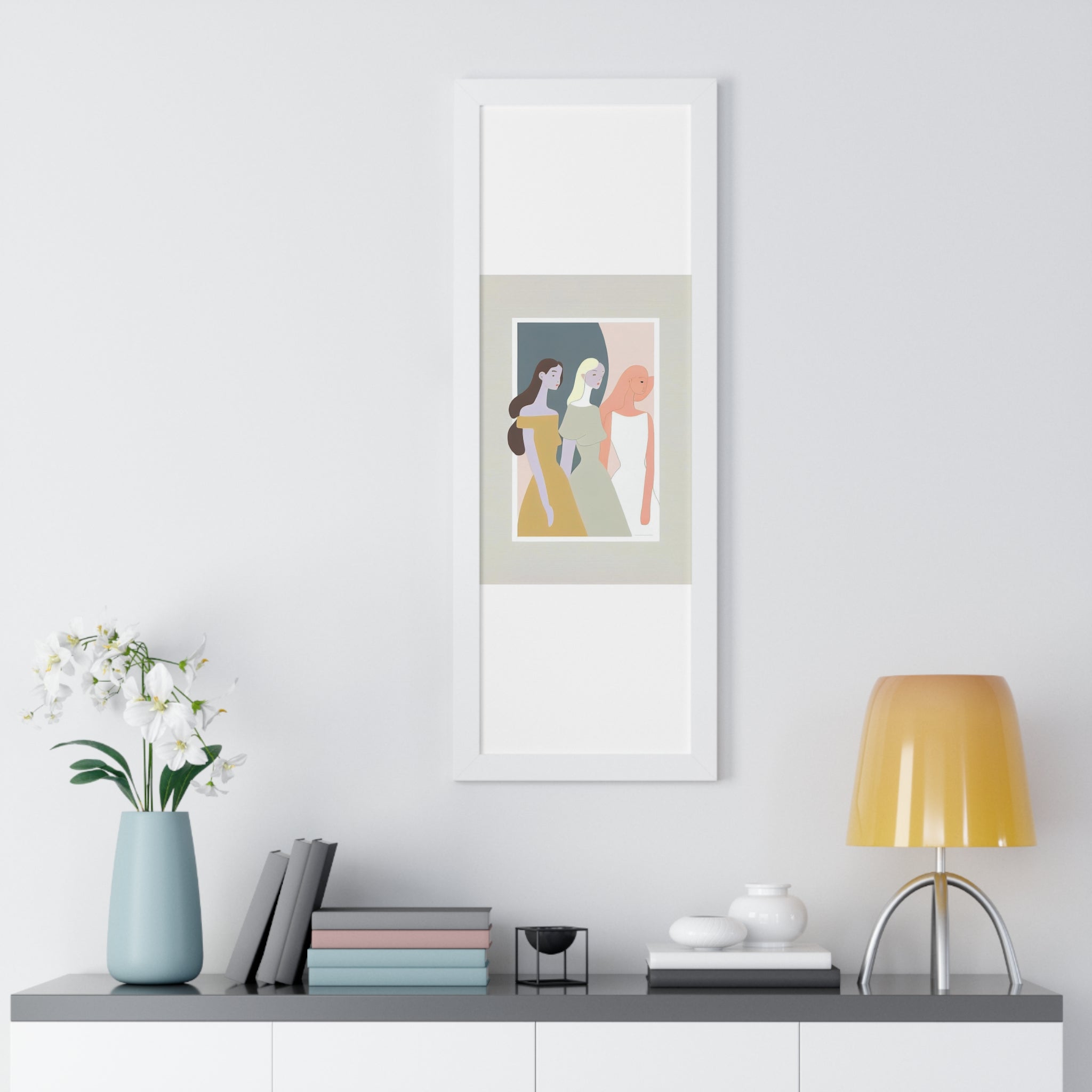 "ABSTRACT FEMINIST" Framed Vertical Poster