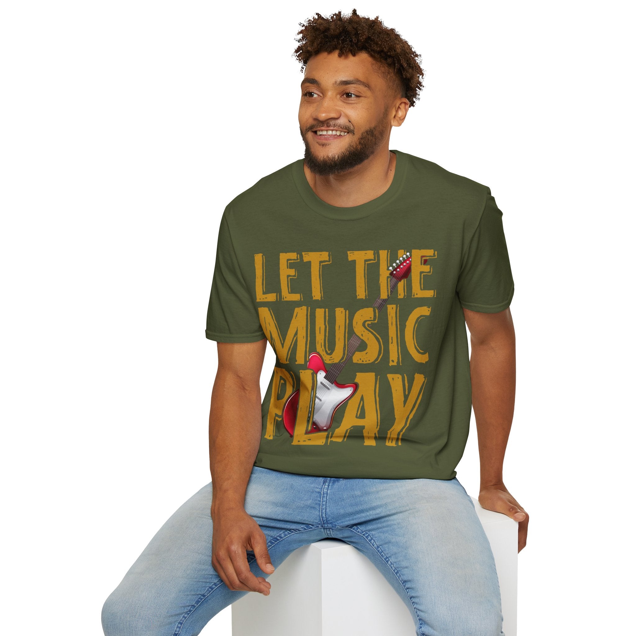 "Let The Music Play" Unisex Soft style T-Shirt