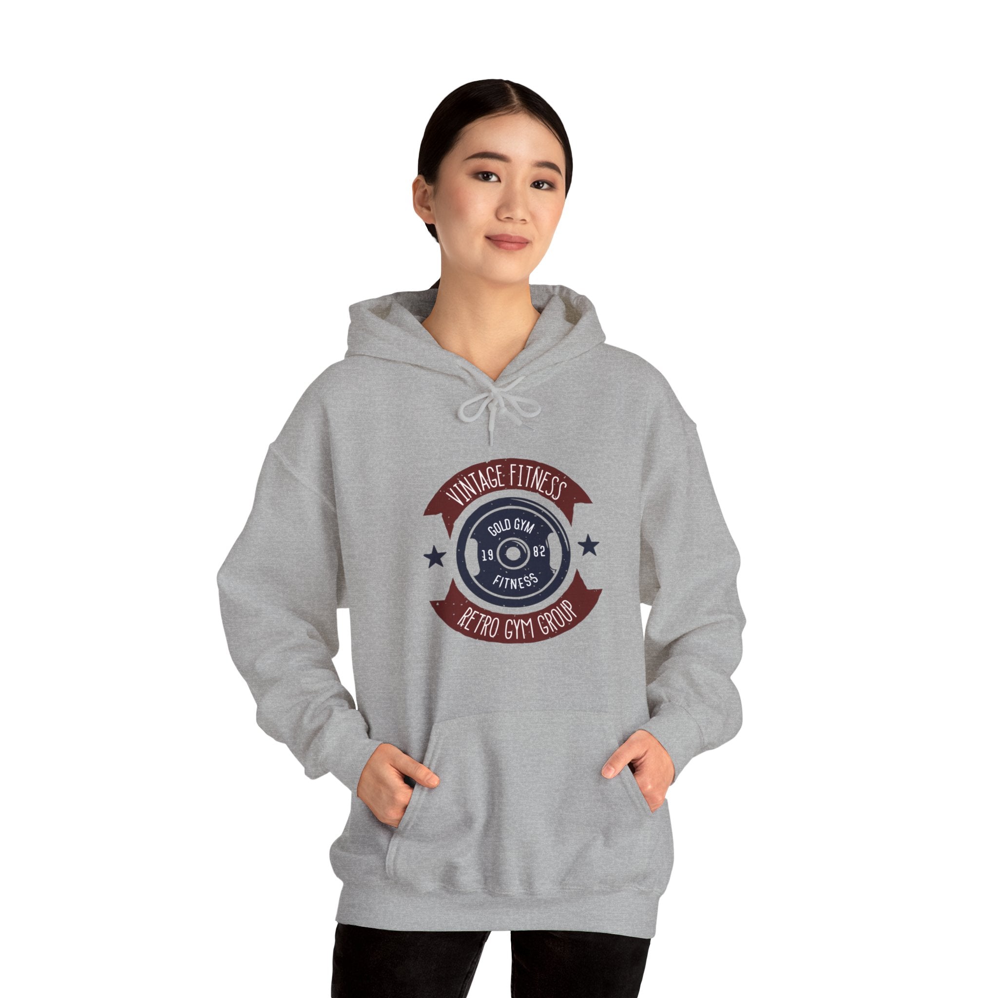 "Vintage Fitness Retro Gym Group" Unisex Heavy Blend™ Hooded Sweatshirt