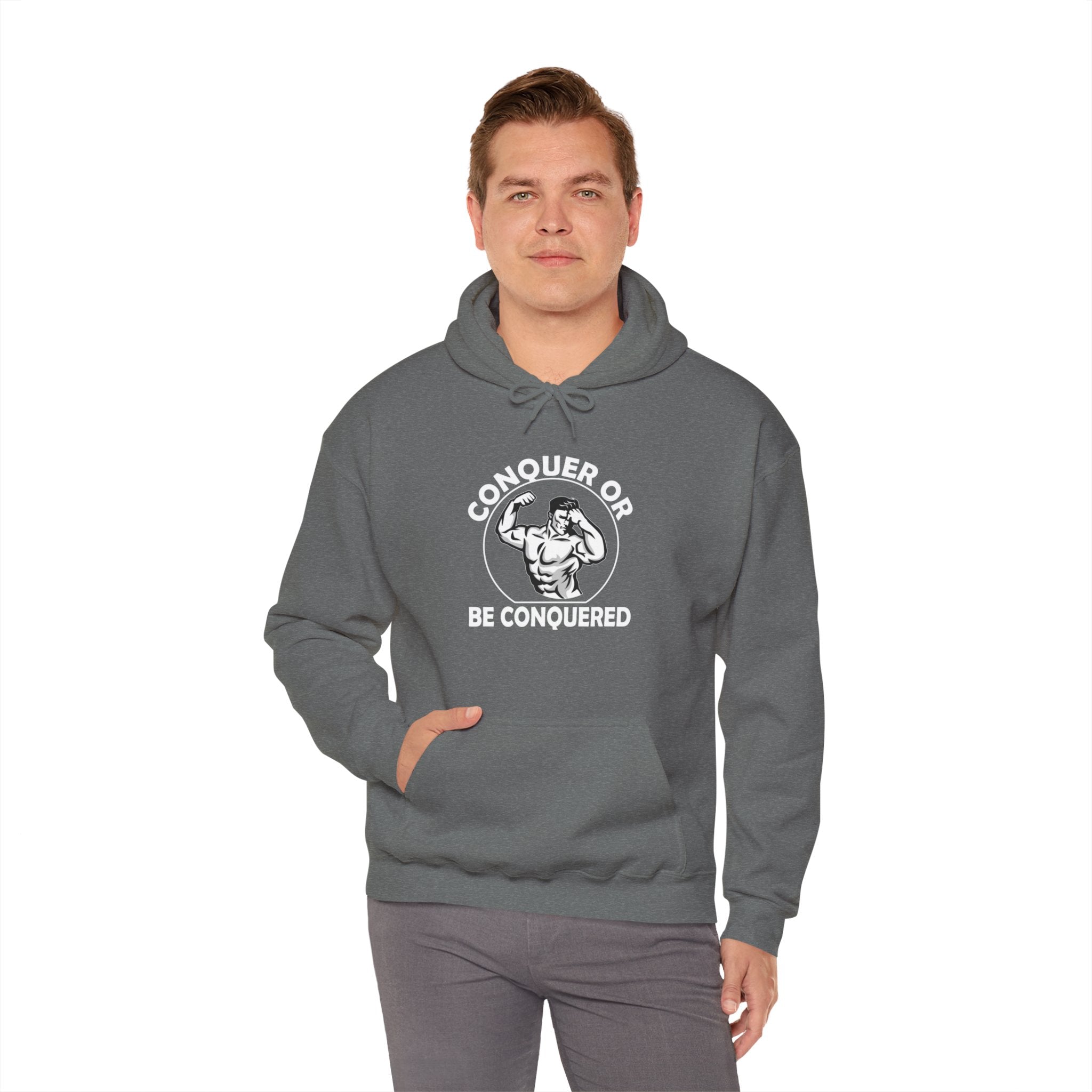 "Conquer Or Conquered" Unisex Heavy Blend™ Hooded Sweatshirt