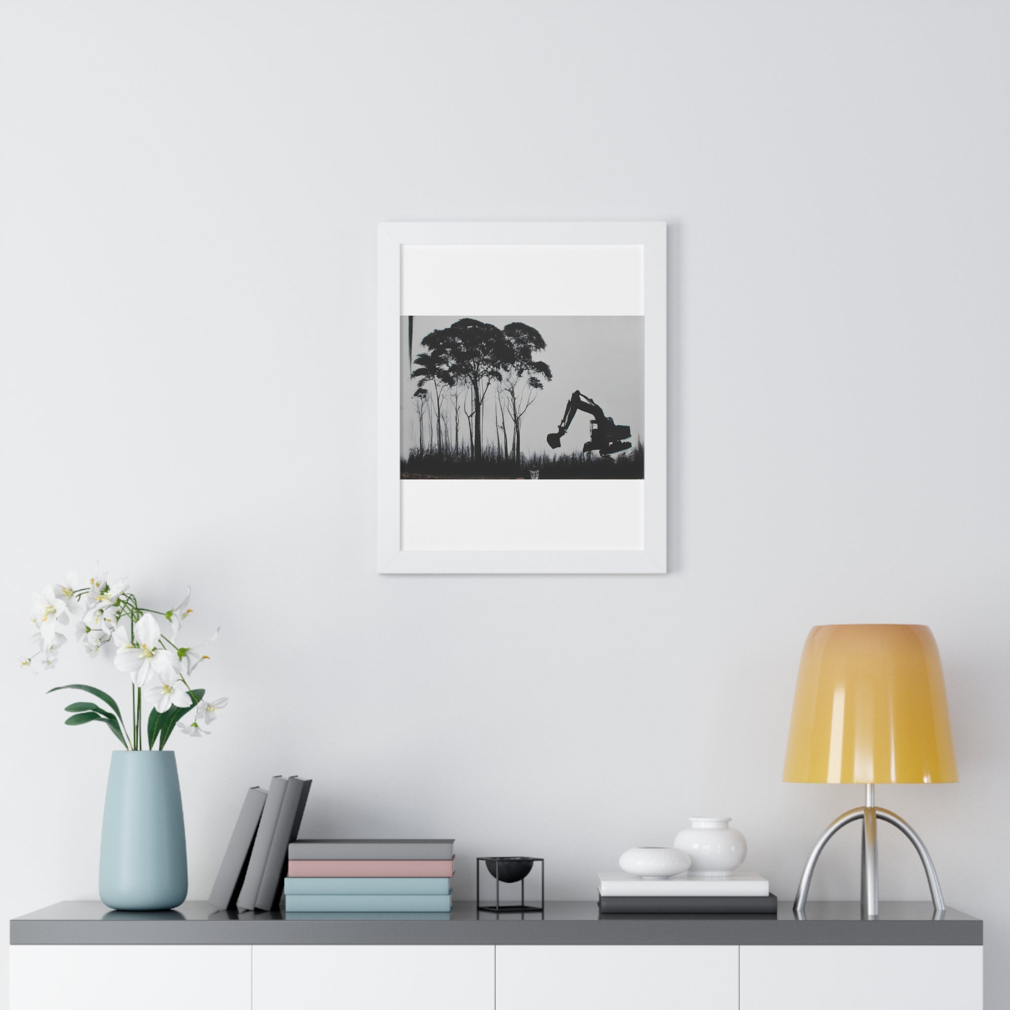 "BANKSY-STYLE GRAFFITI OF A CLEARED RAINFOREST" Framed Vertical Poster