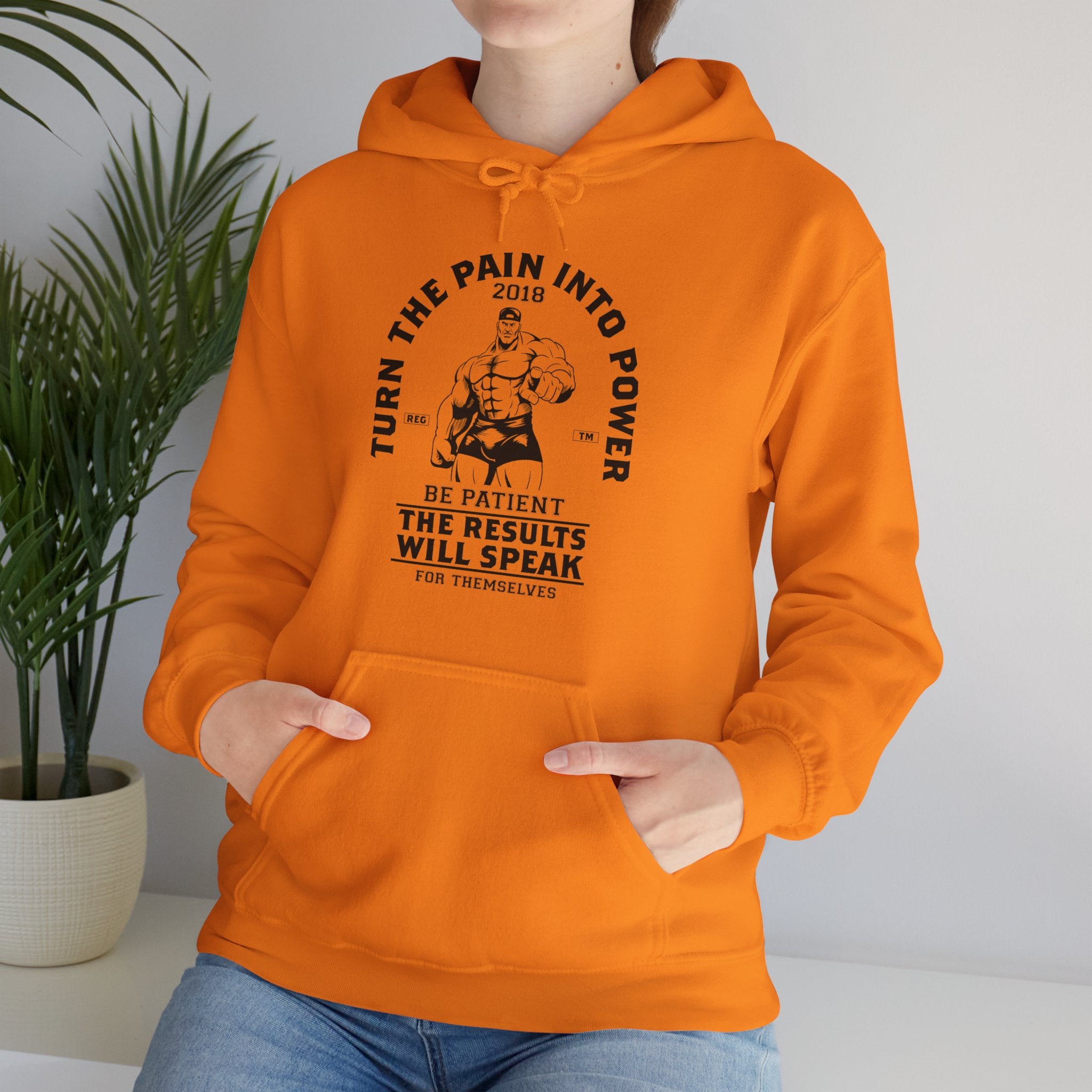 "Turn The Pain Into Power"  Unisex Heavy Blend™ Hooded Sweatshirt