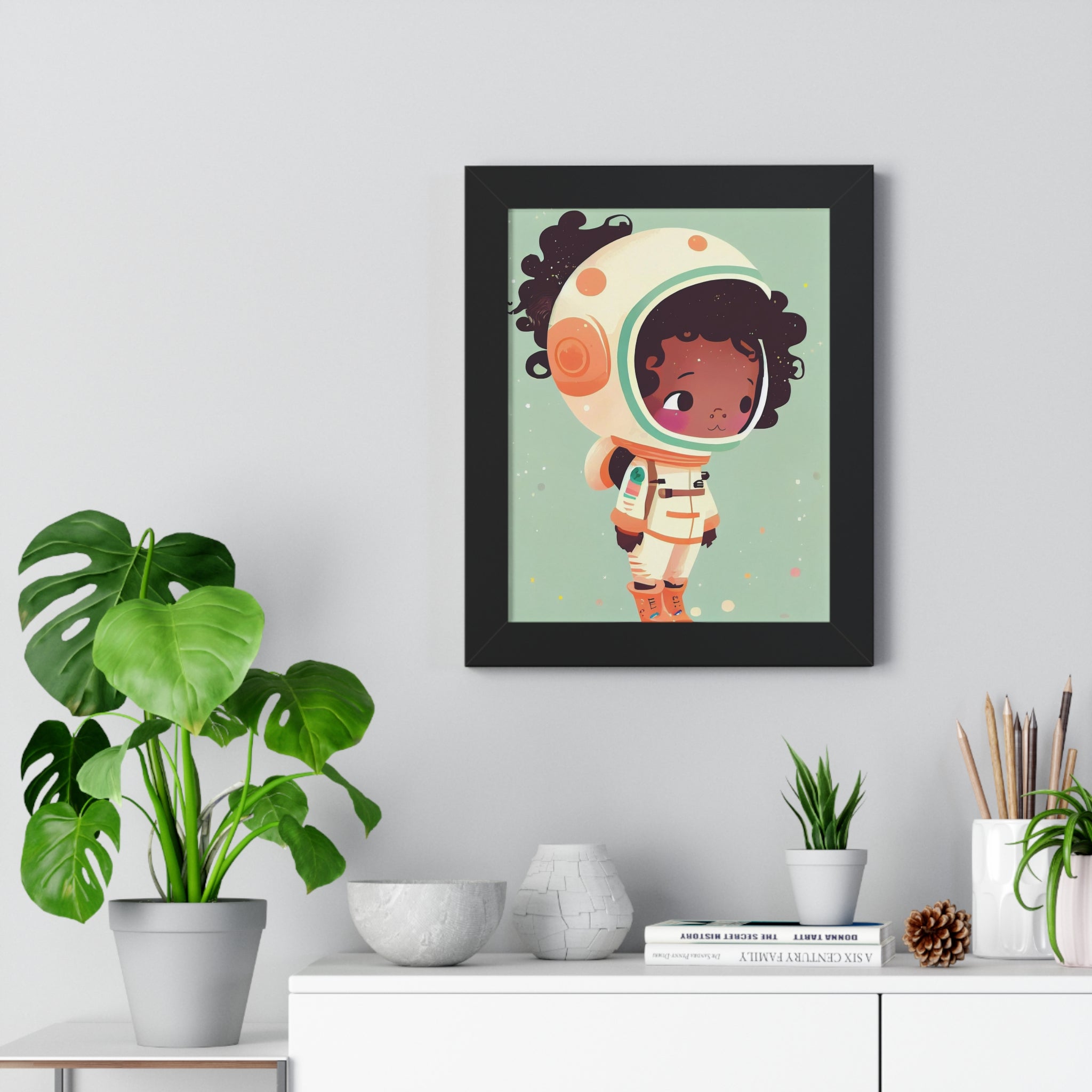 "BG ASTRONAUT" Framed Vertical Poster