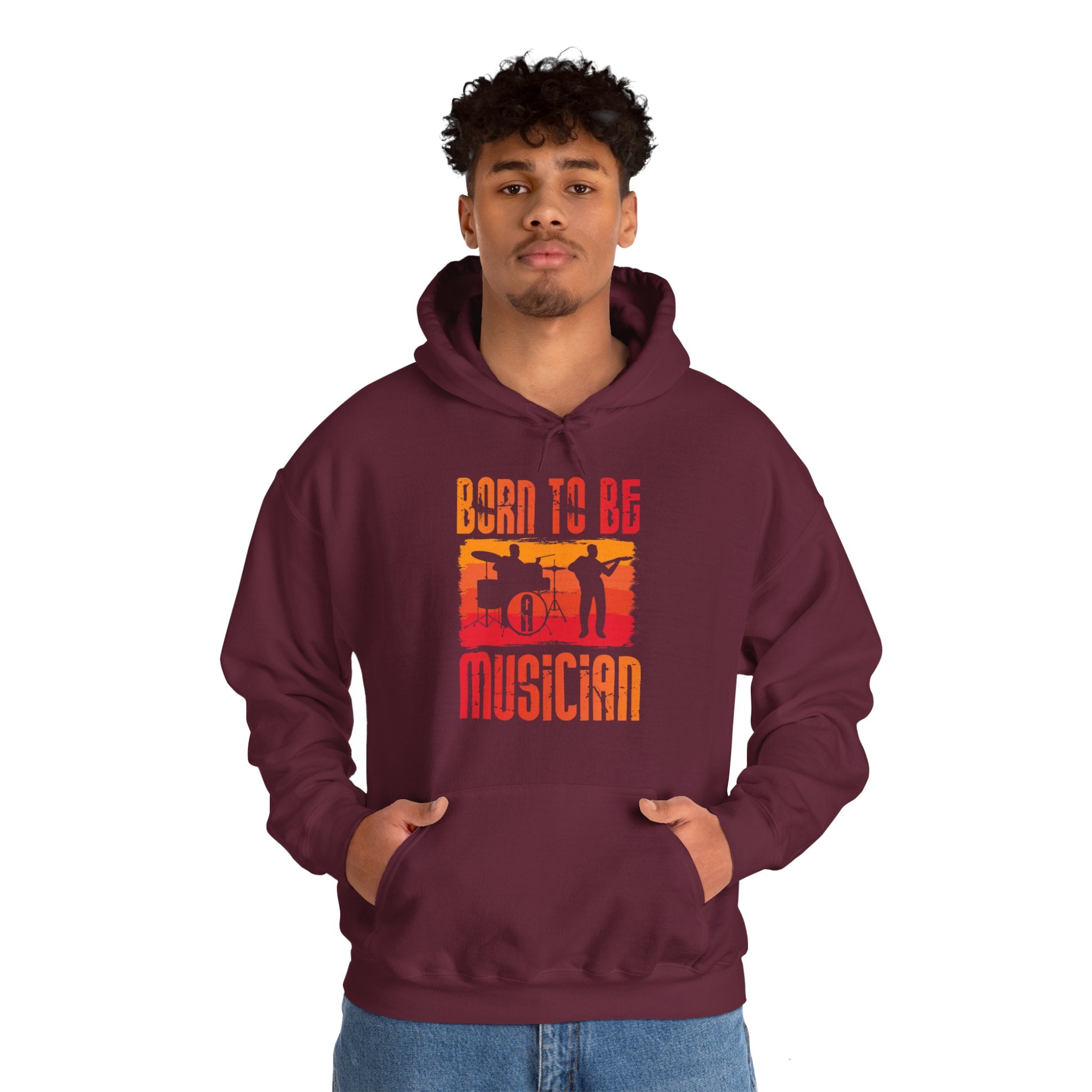 "Born To Be Musician"   Unisex Heavy Blend™ Hooded Sweatshirt