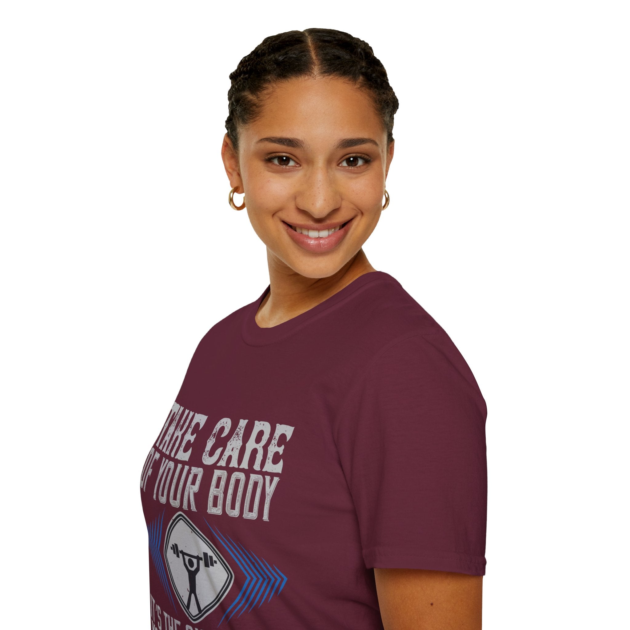 "Take care of your body its the only Place You Have to live" Unisex Soft style T-Shirt