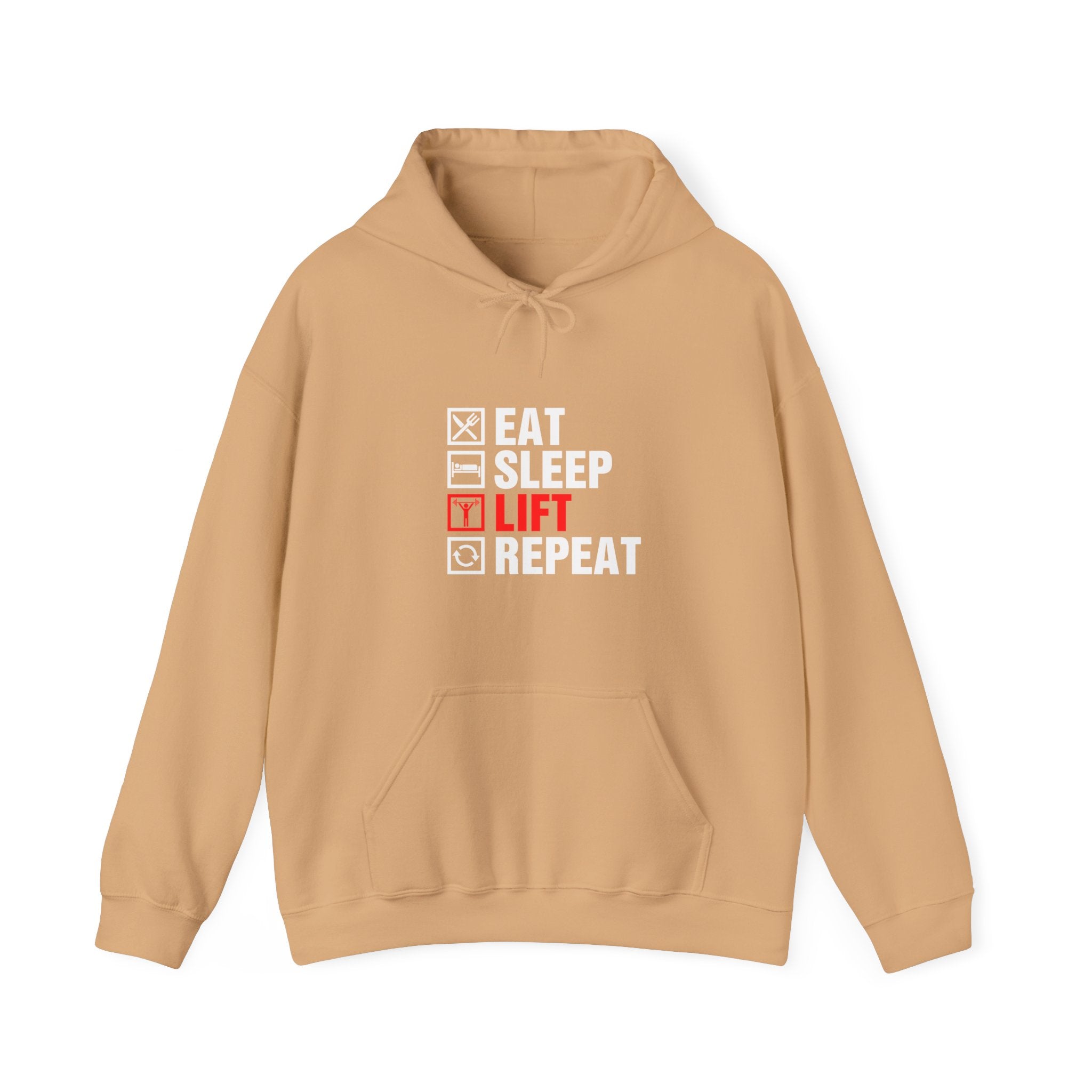 "Eat Sleep Lift Repeat" Unisex Heavy Blend™ Hooded Sweatshirt