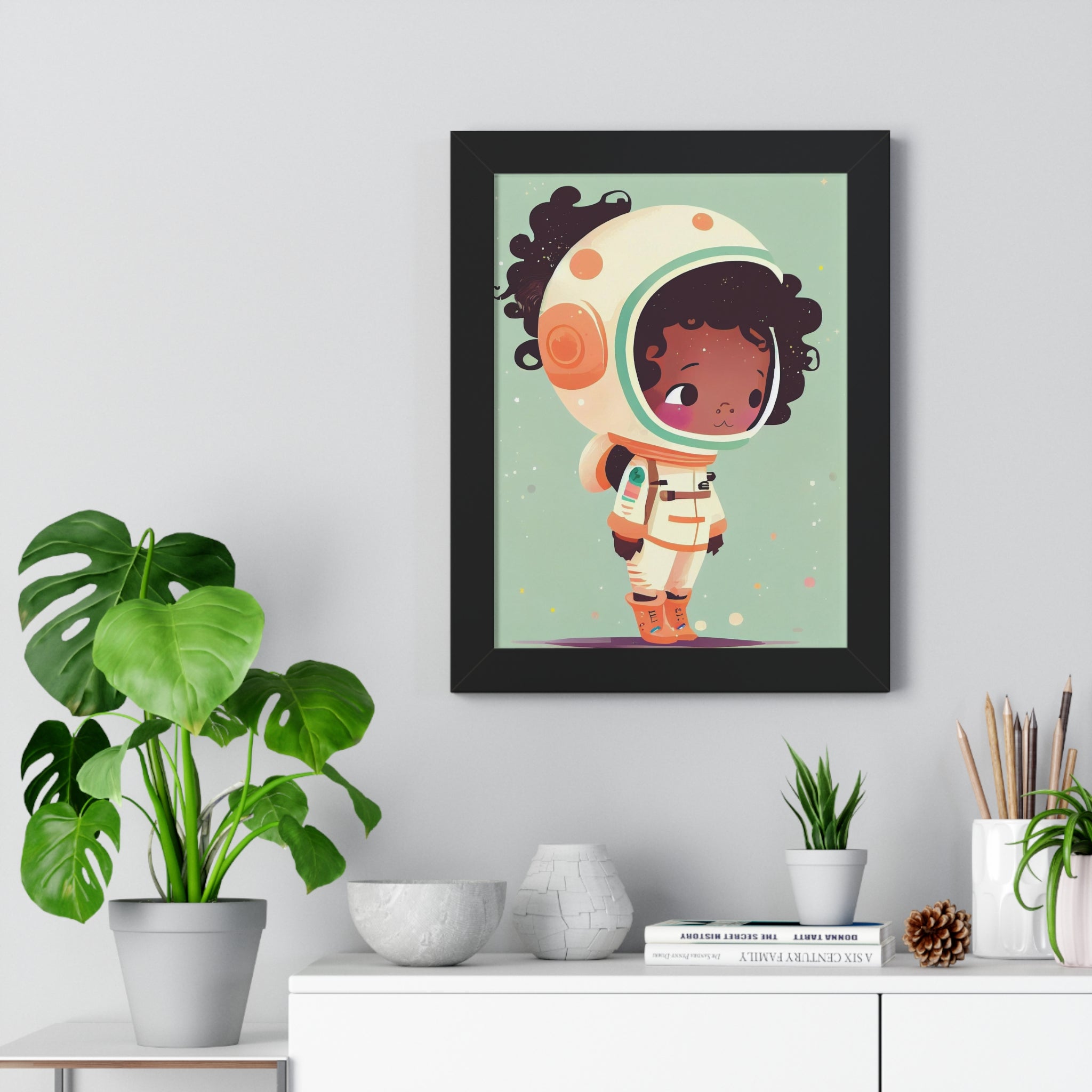 "BG ASTRONAUT" Framed Vertical Poster