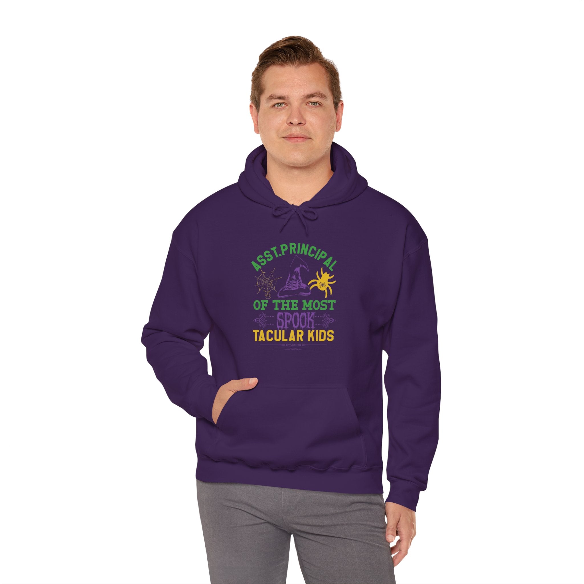 "ASST.PRINCIPAL OF THE MOST SPOOK TACULAR KIDS" Unisex Heavy Blend™ Hooded Sweatshirt