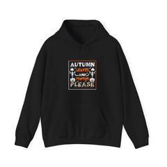 "AUTUMN LEAVES AND PUMPKINS PLEASE" Unisex Heavy Blend™ Hooded Sweatshirt