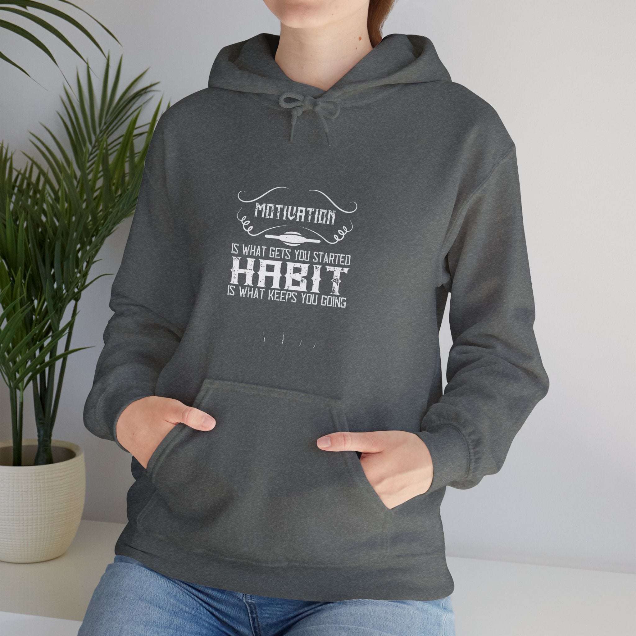 "Habit Is What Keeps You Going" Unisex Heavy Blend™ Hooded Sweatshirt