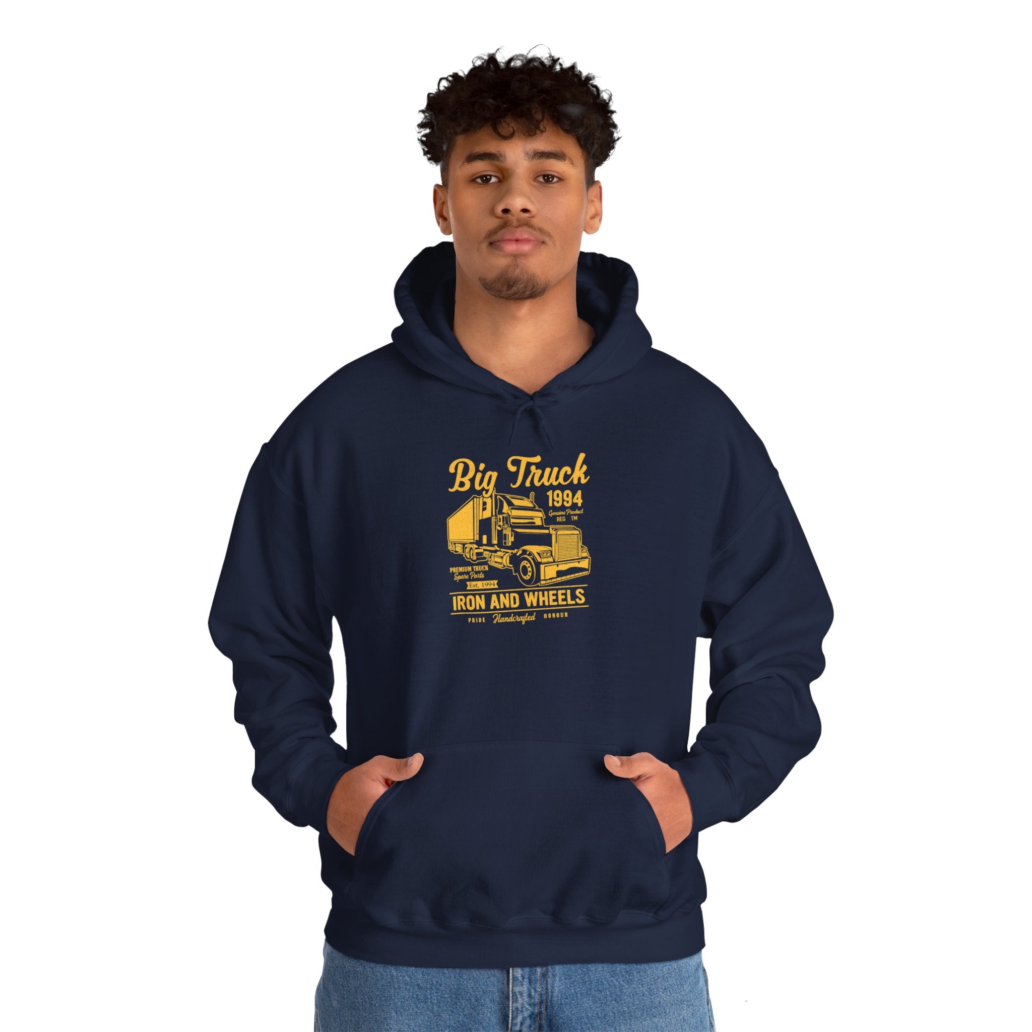 "BIG TRUCK IRON AND WHEELS" Unisex Heavy Blend™ Hooded Sweatshirt