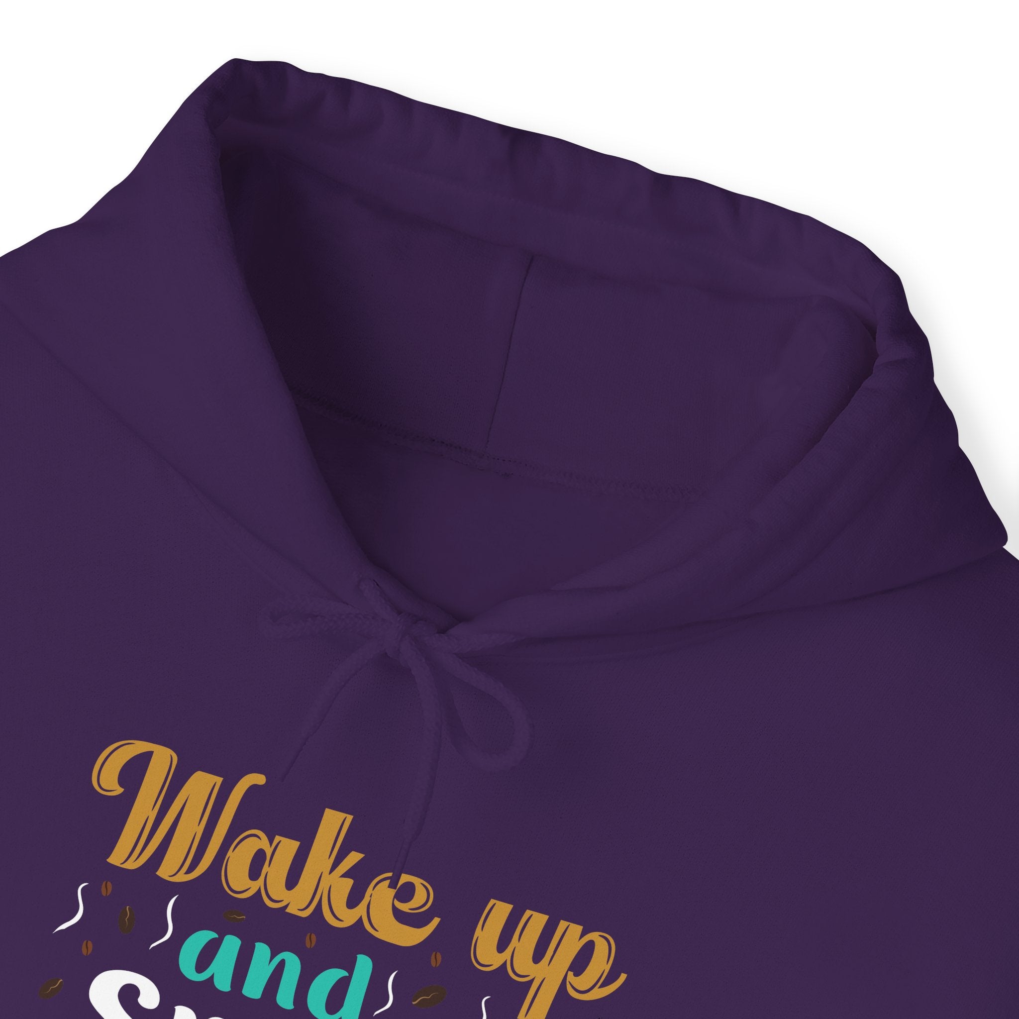 "WAKE UP AND SMELL THE COFFEE" Unisex Heavy Blend™ Hooded Sweatshirt