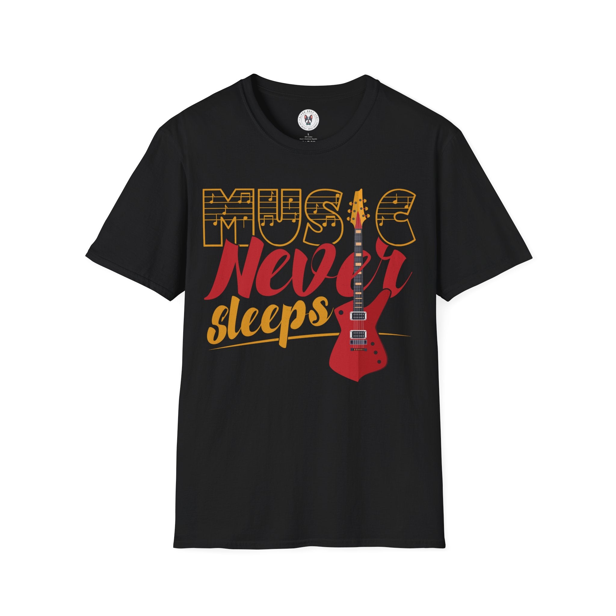 "Music Never Sleeps" Unisex Soft style T-Shirt