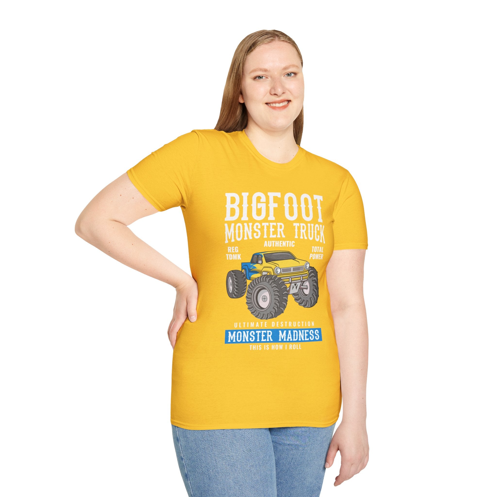 "BIGFOOT MONSTER TRUCK MONSTER MADNESS" Unisex Soft style T-Shirt