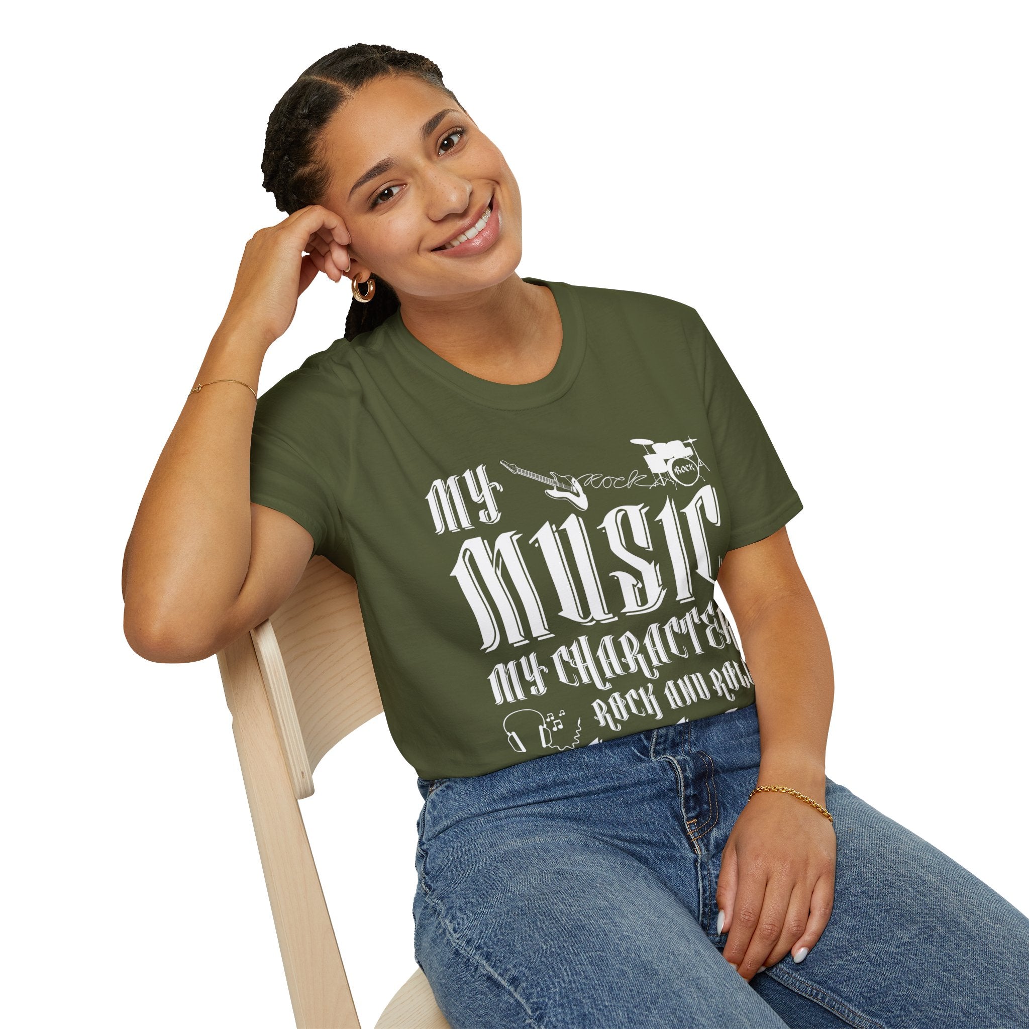 "My Music My Character Rock And Roll Situation" Unisex Soft style T-Shirt