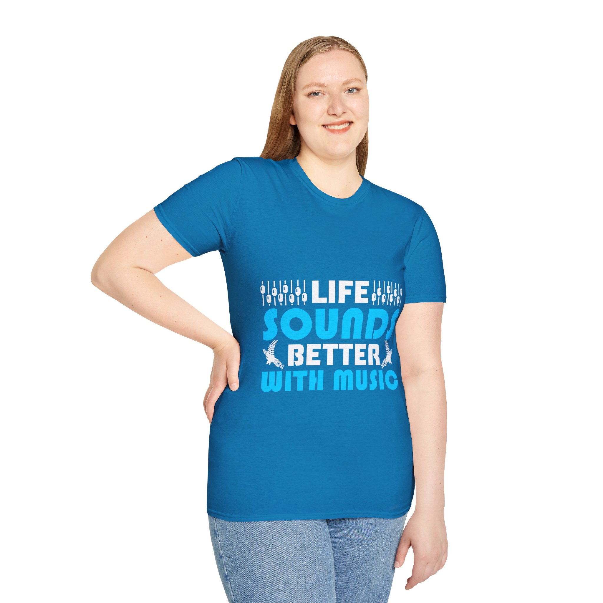 "Life Sounds Better With Music"Unisex Soft style T-Shirt