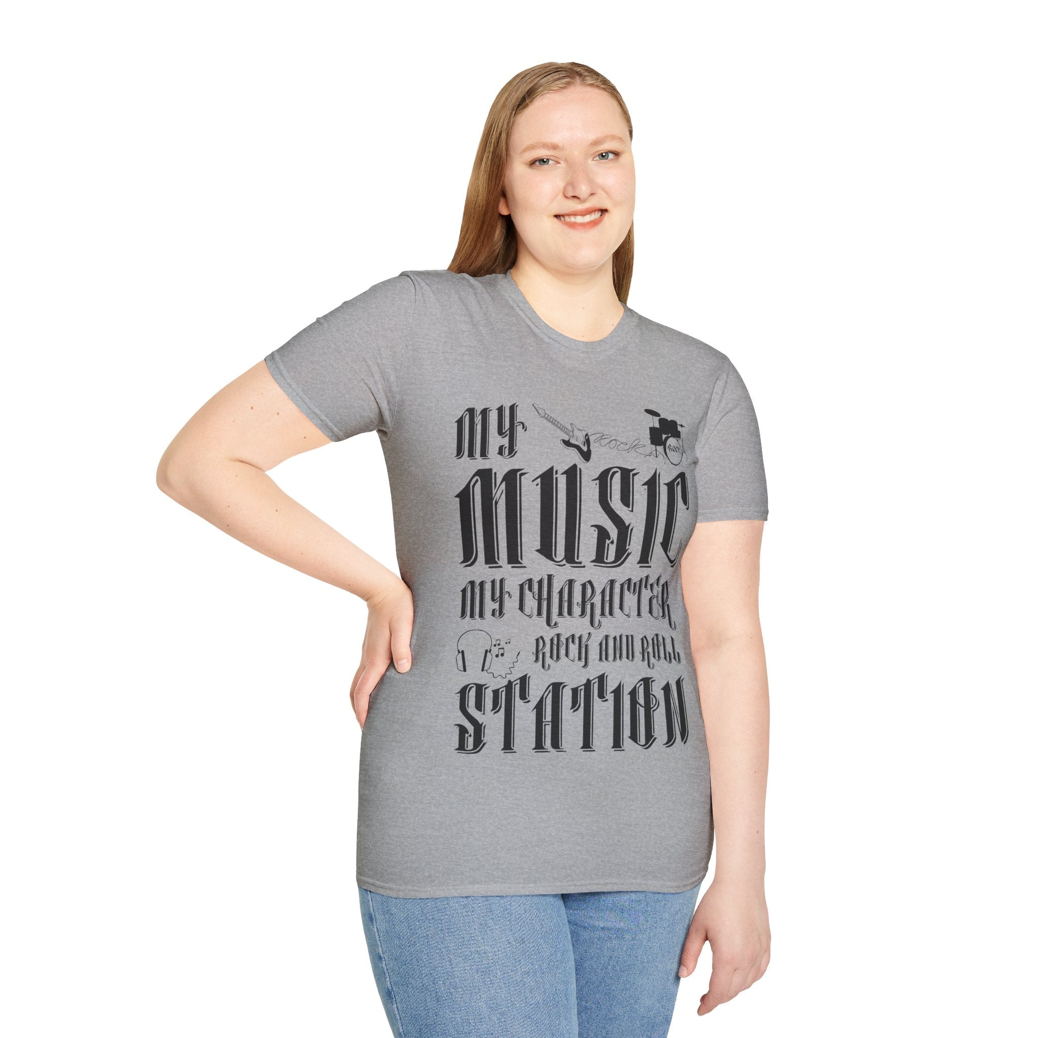 "My Music My Character Rock And Roll Station" Unisex Soft style T-Shirt