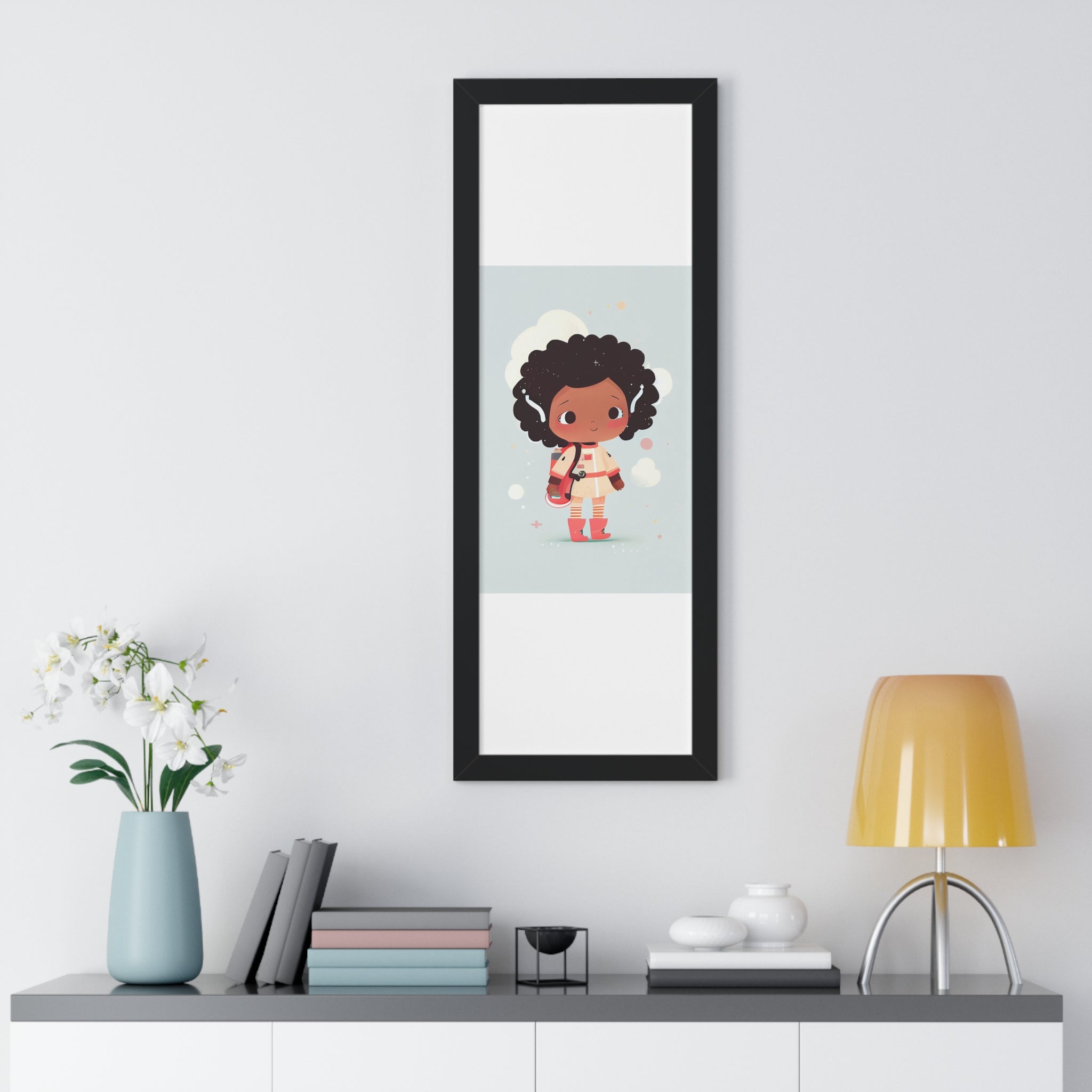 "BG ASTRONAUT" Framed Vertical Poster