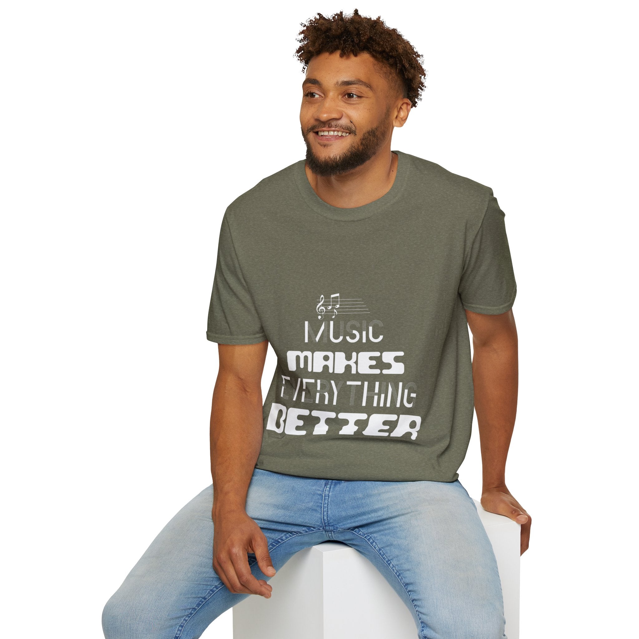 "Music Makes Everything Better"  Unisex Soft style T-Shirt