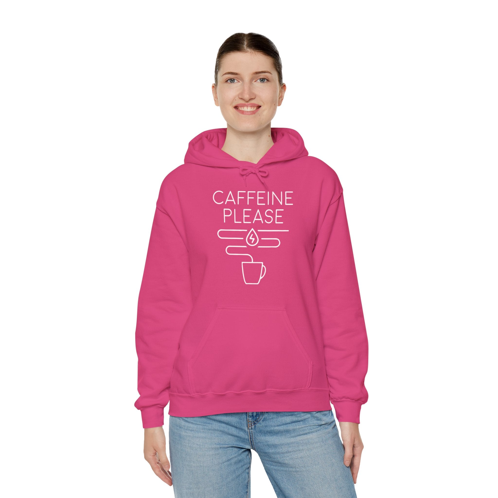 "CAFFEINE PLEASE" Unisex Heavy Blend™ Hooded Sweatshirt