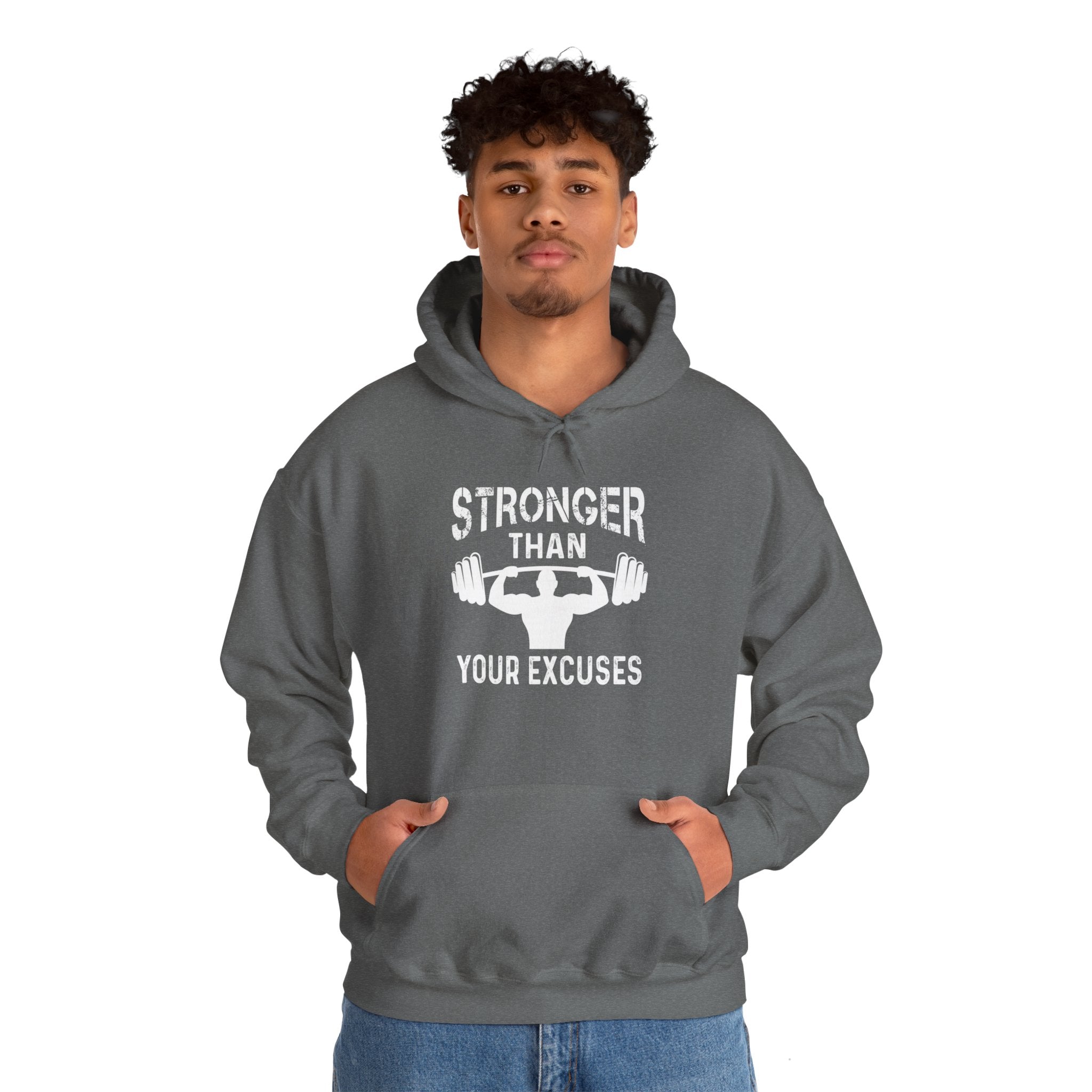 "Stronger Than Your Excuses" Unisex Heavy Blend™ Hooded Sweatshirt