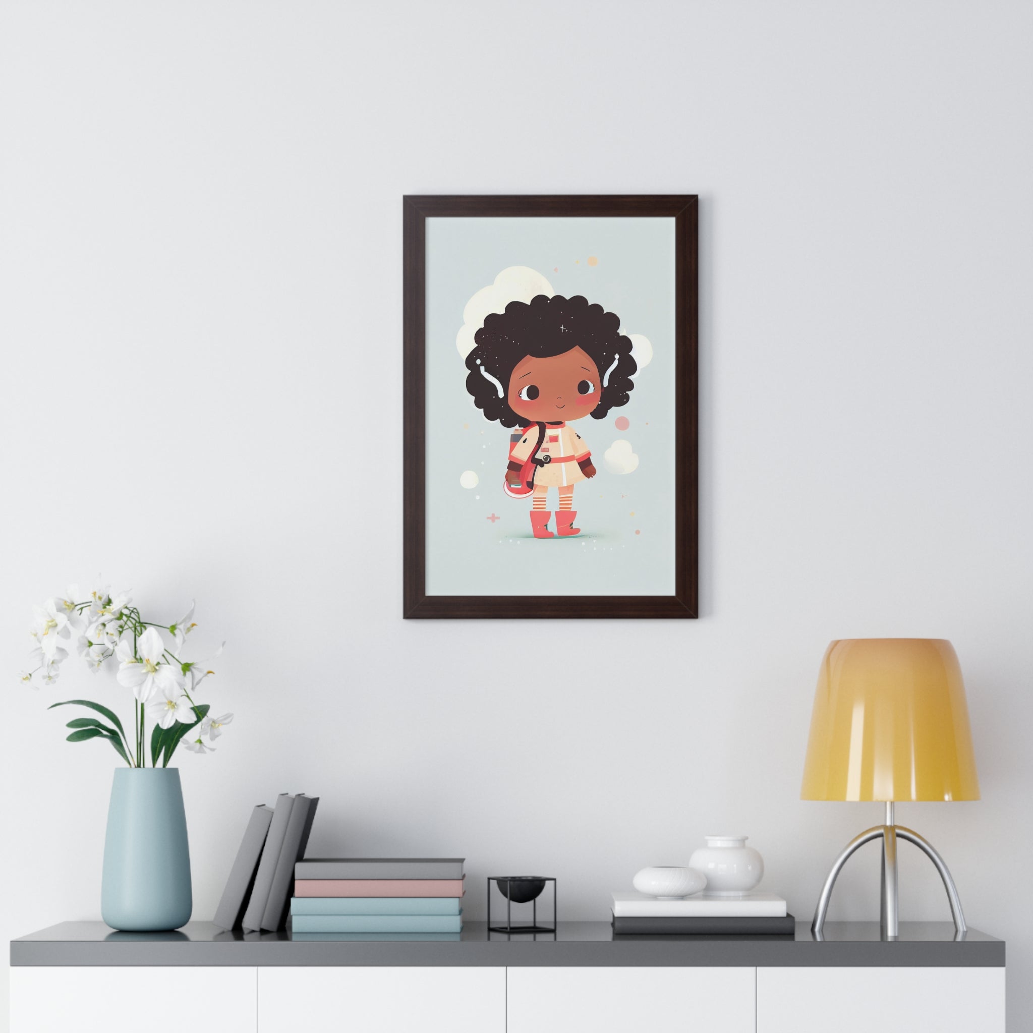 "BG ASTRONAUT" Framed Vertical Poster