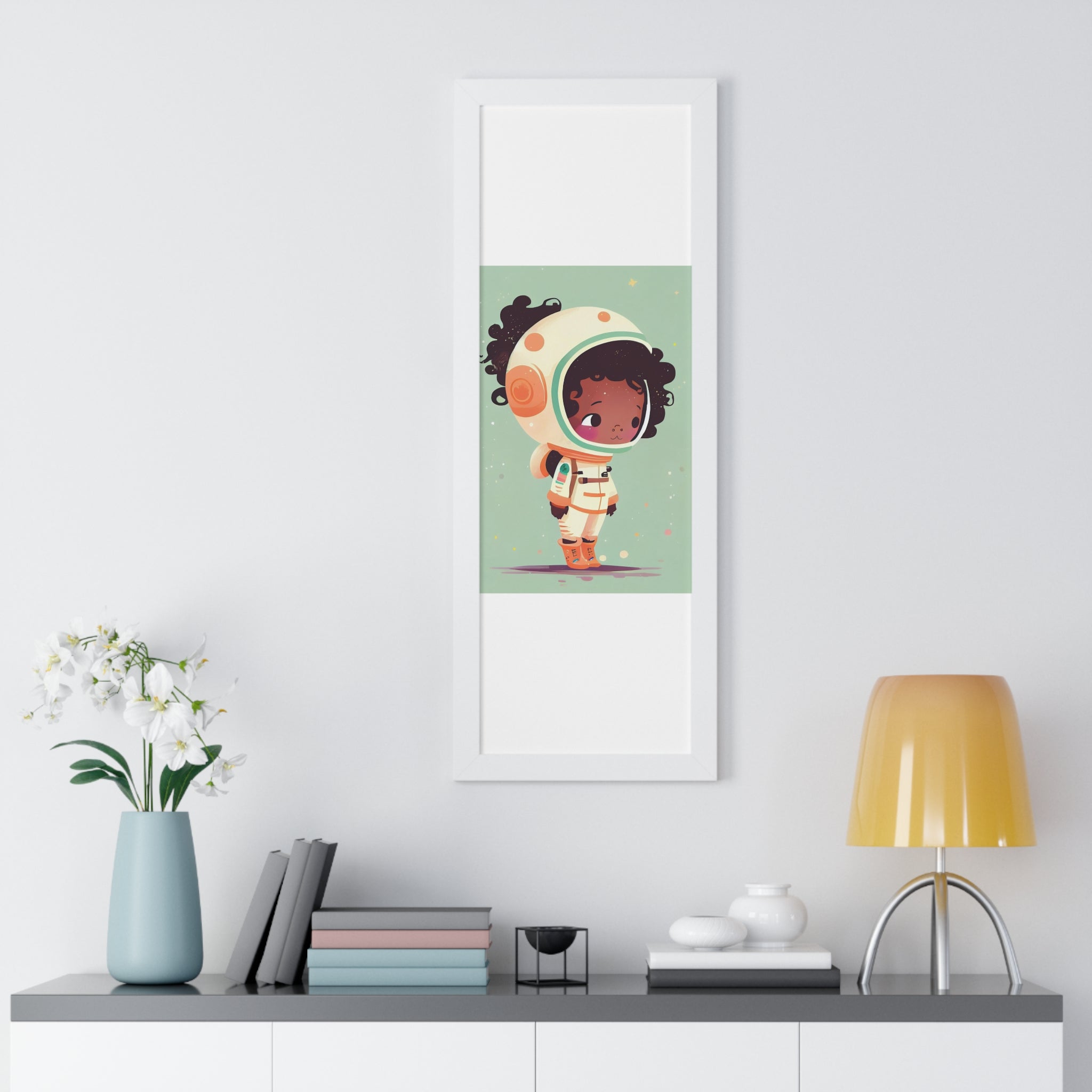 "BG ASTRONAUT" Framed Vertical Poster