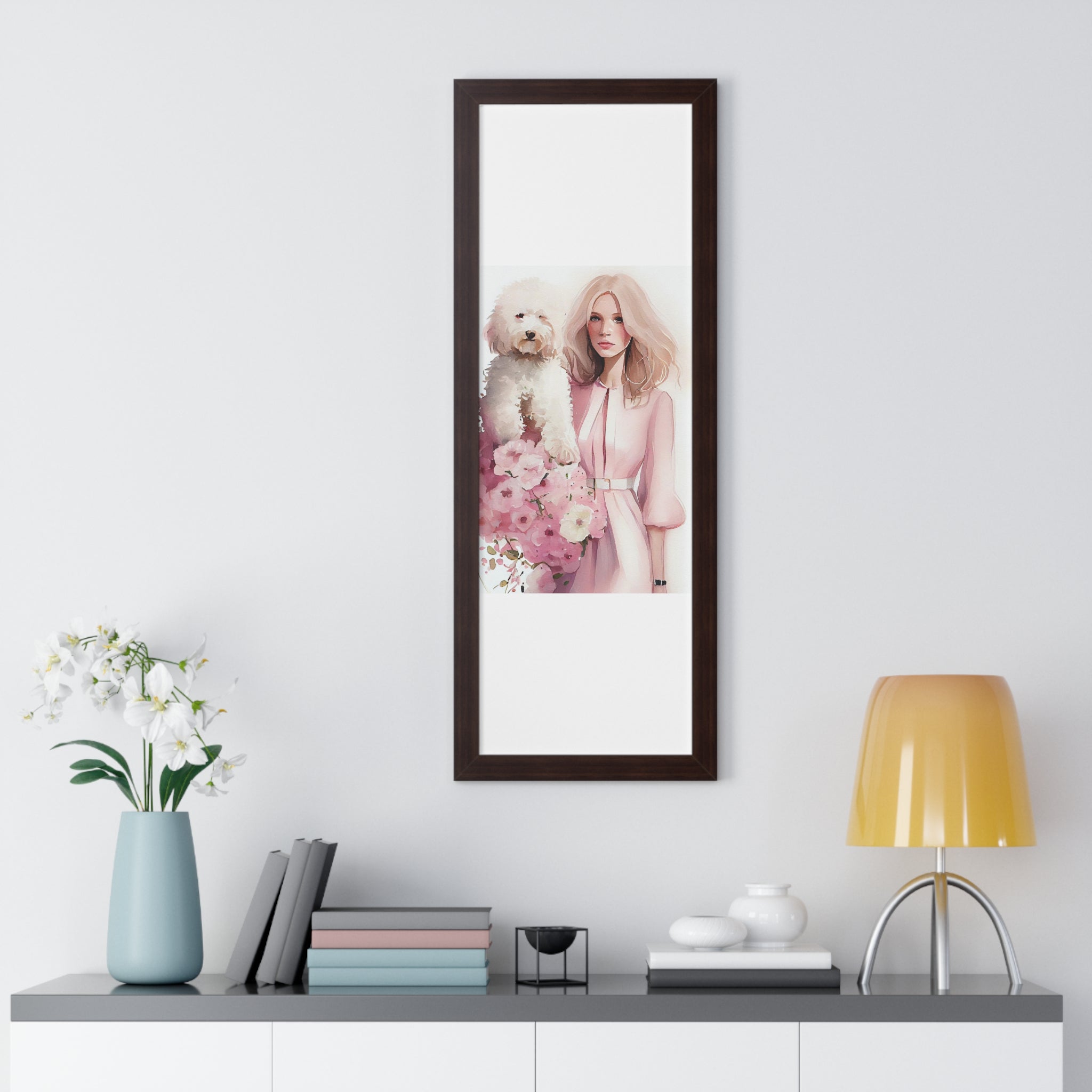 "BLONDE LADY MATIPOO" Framed Vertical Poster