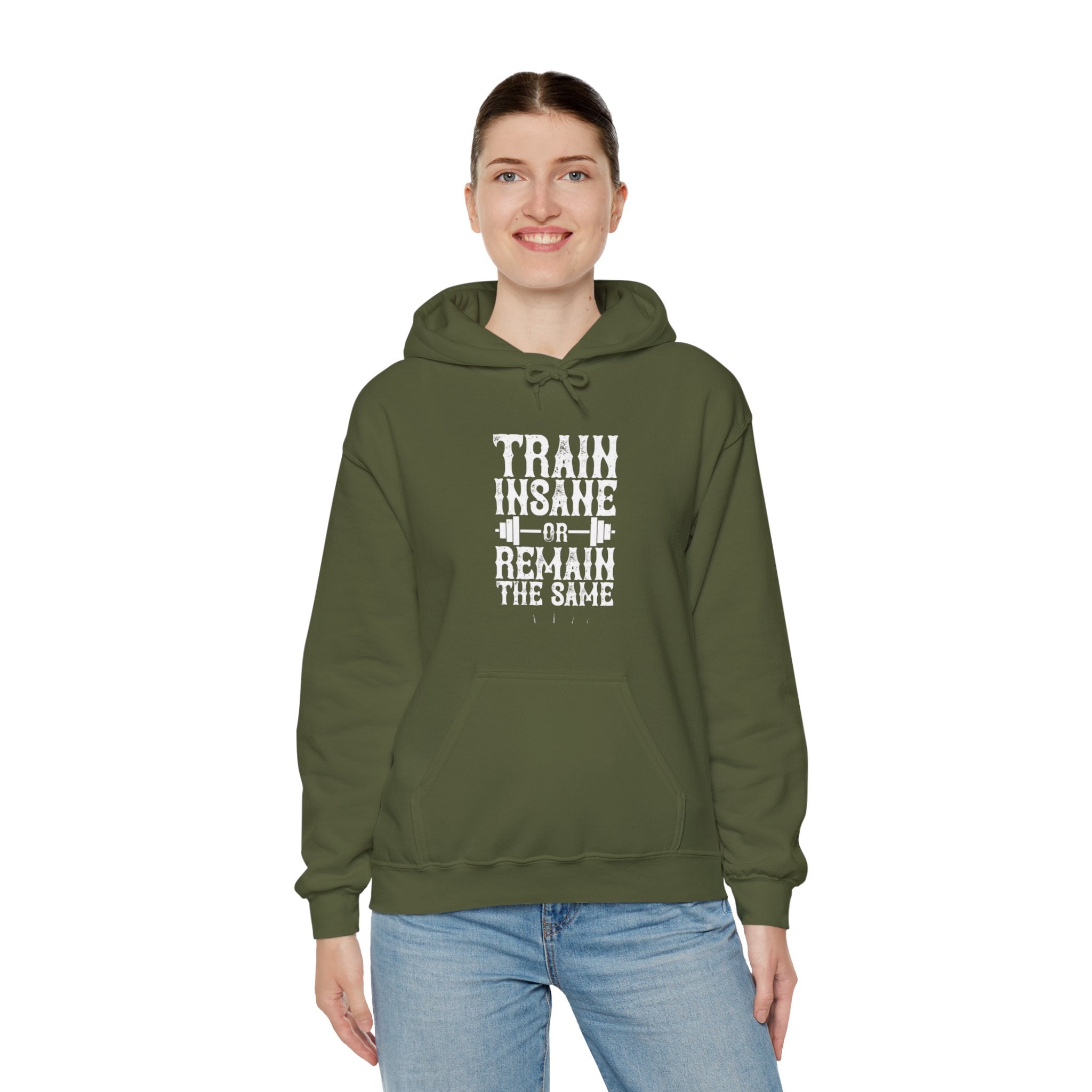 "Train insane or remain the same" Unisex Heavy Blend™ Hooded Sweatshirt