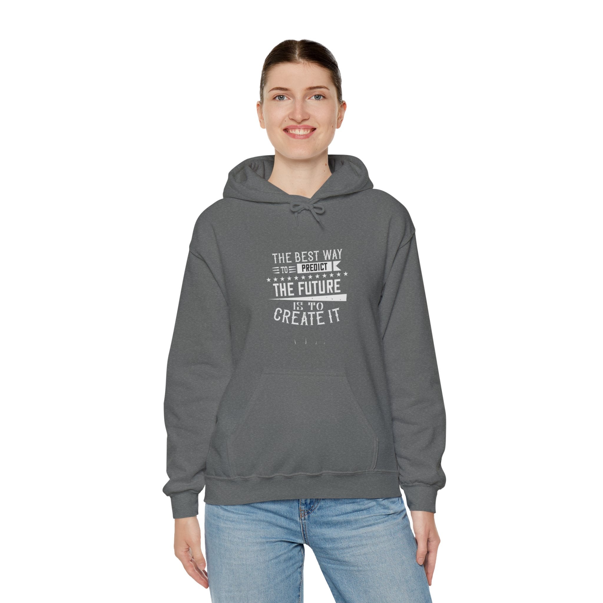 "The best way to predict the future is to create it" Unisex Heavy Blend™ Hooded Sweatshirt