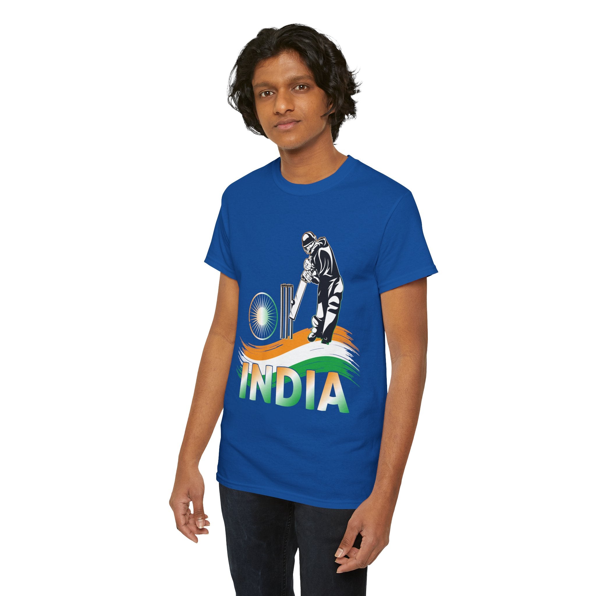 INDIAN Cricket Unisex Heavy Cotton Tee