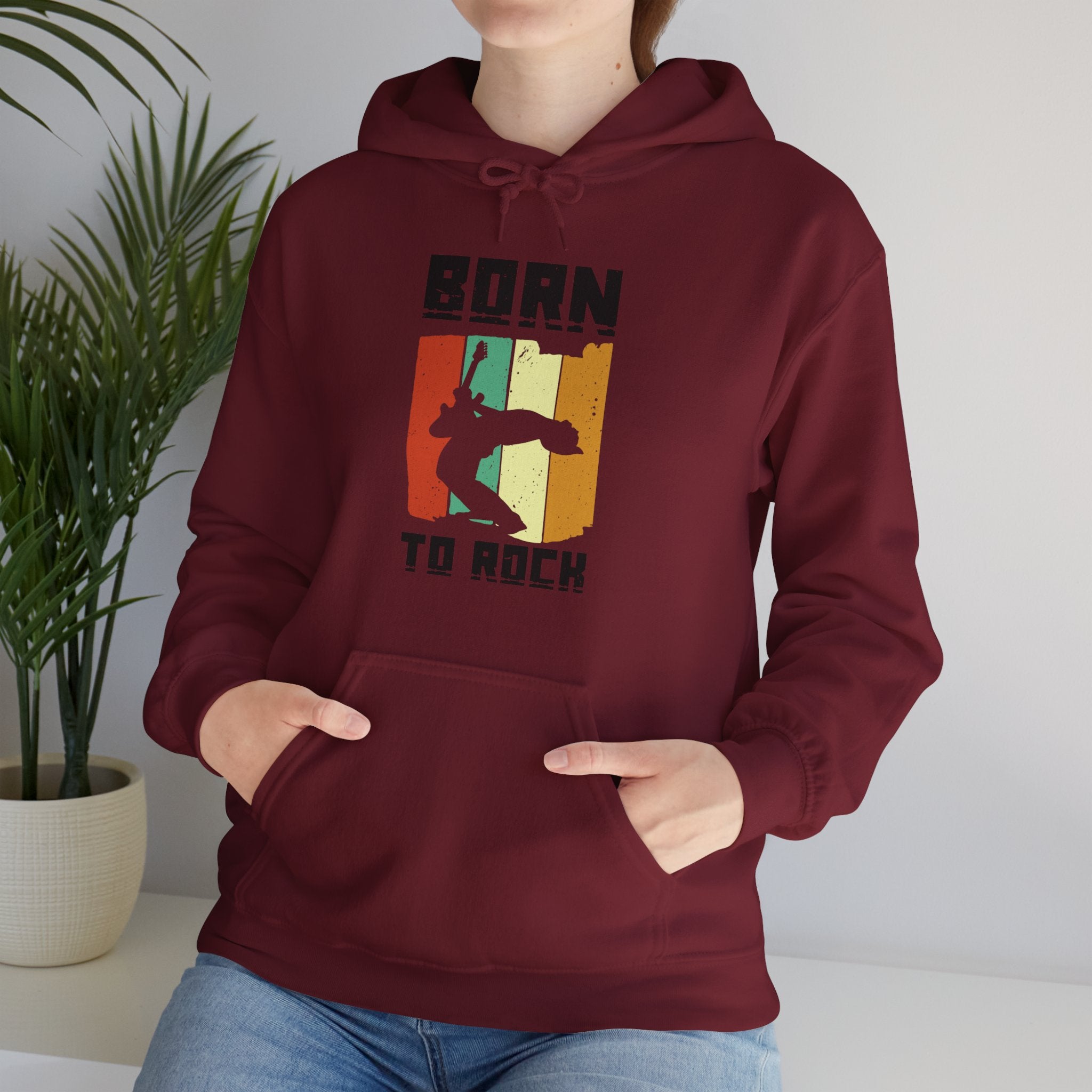 "Born To Rock"  Unisex Heavy Blend™ Hooded Sweatshirt