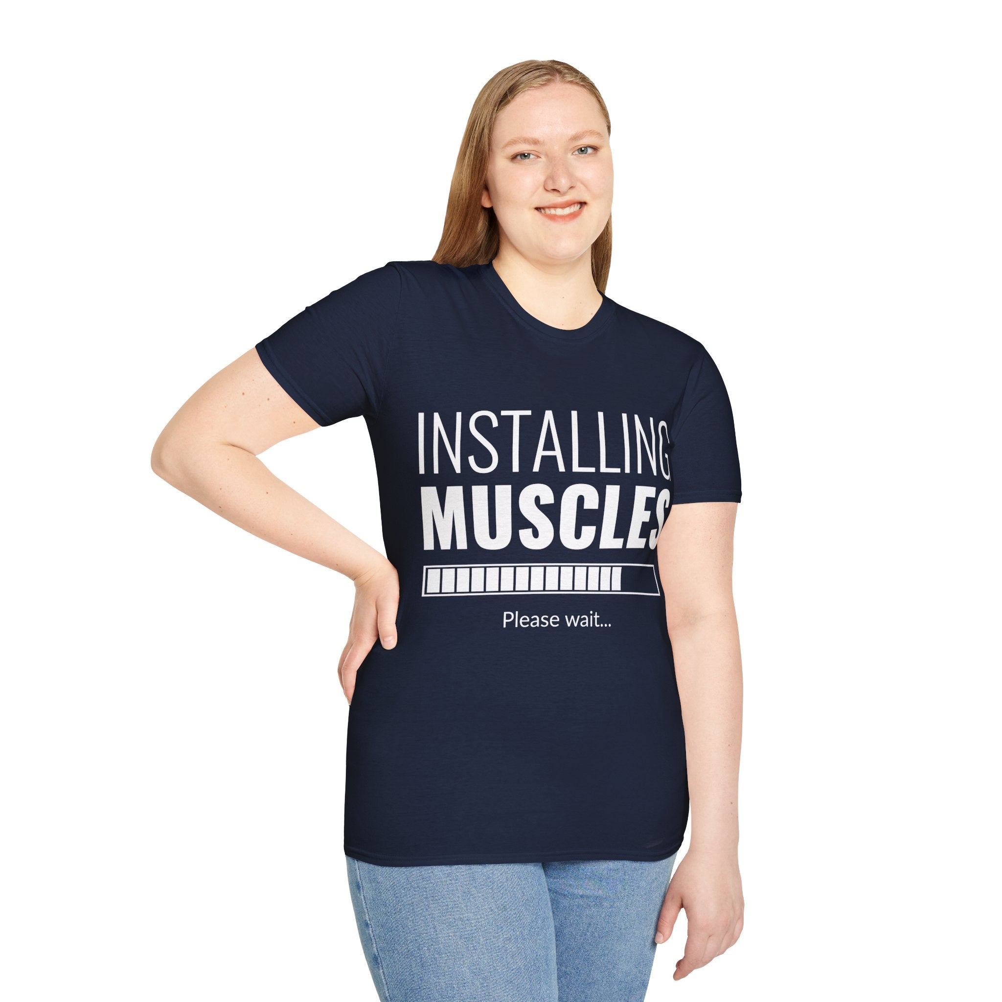 "Installing Muscles" Unisex Soft style T-Shirt