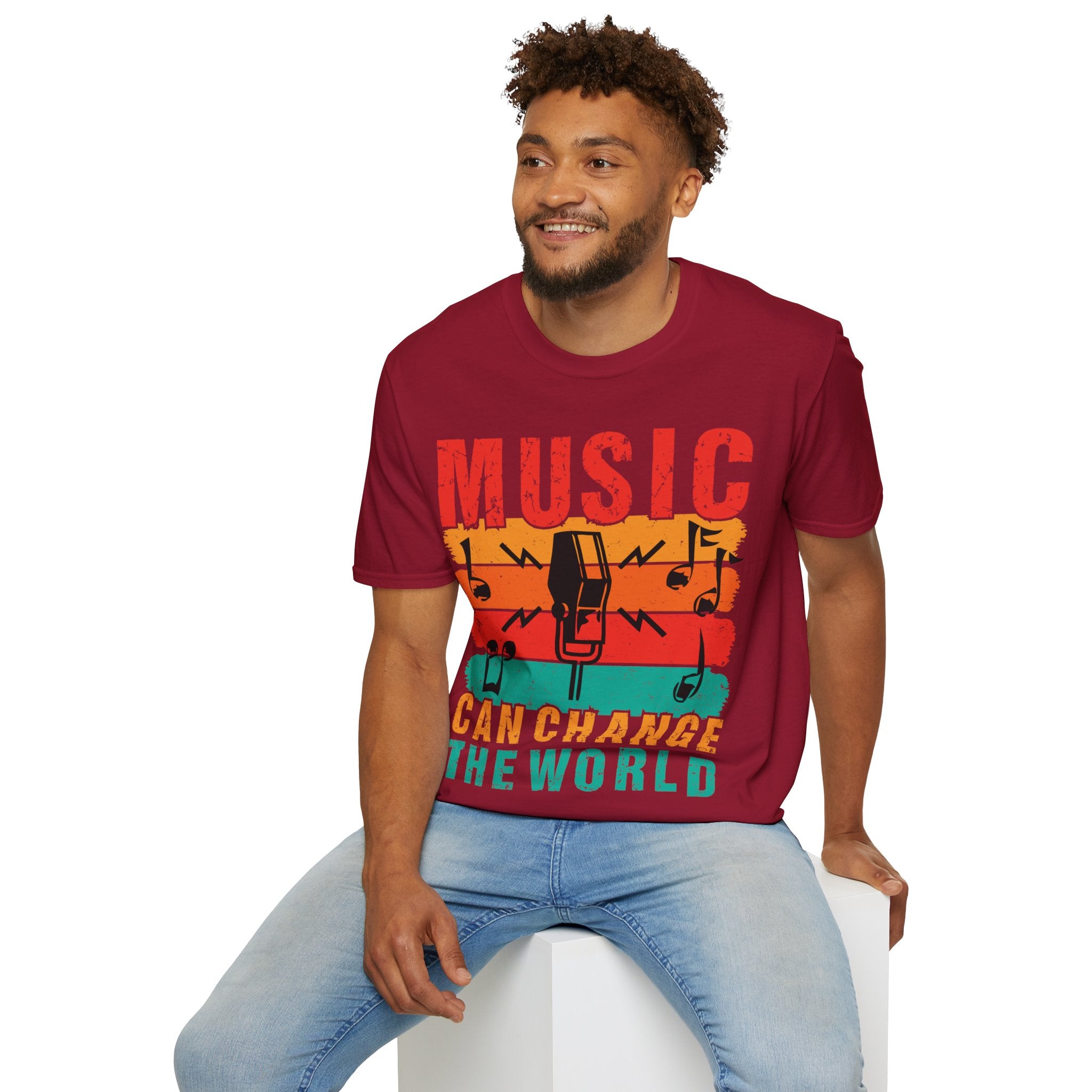 "Music Can Change The World"Unisex Soft style T-Shirt