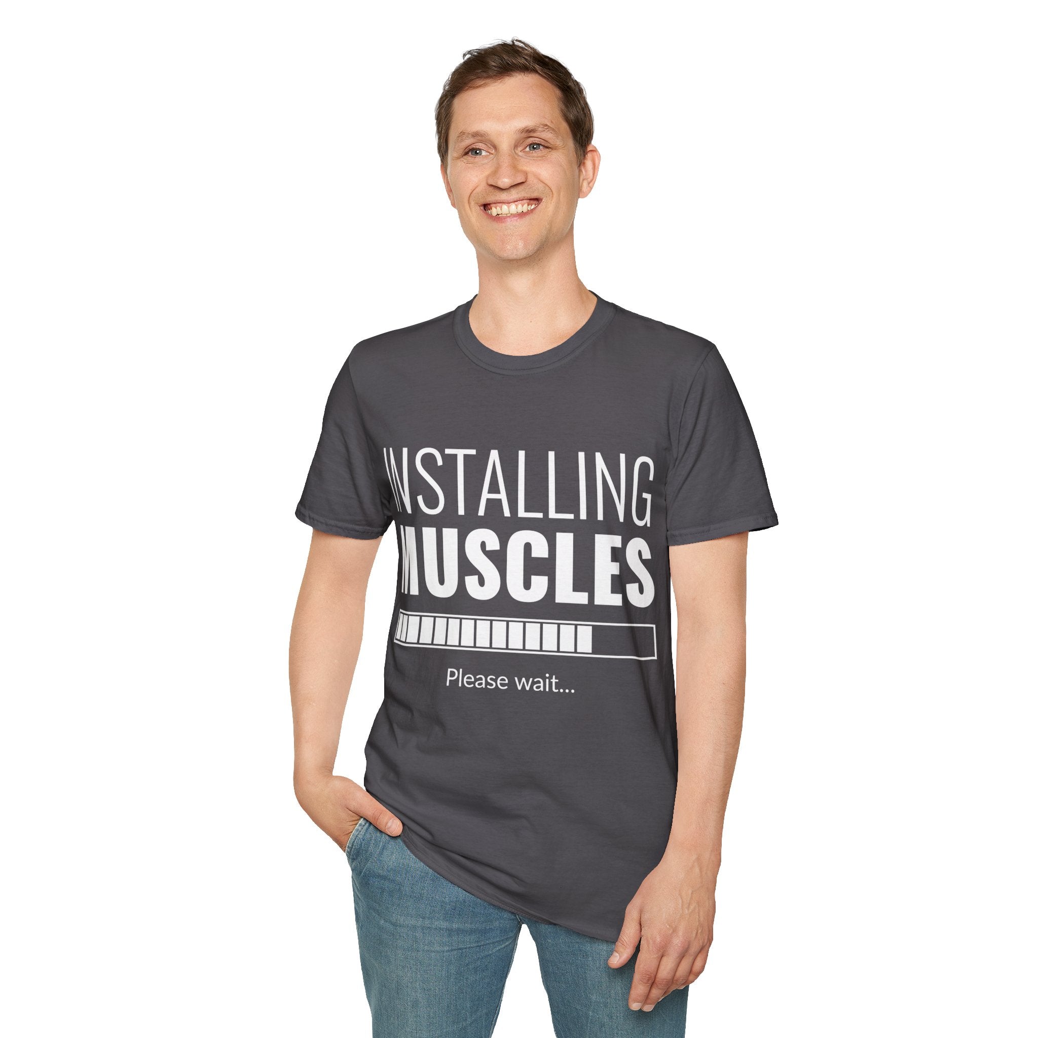 "Installing Muscles" Unisex Soft style T-Shirt