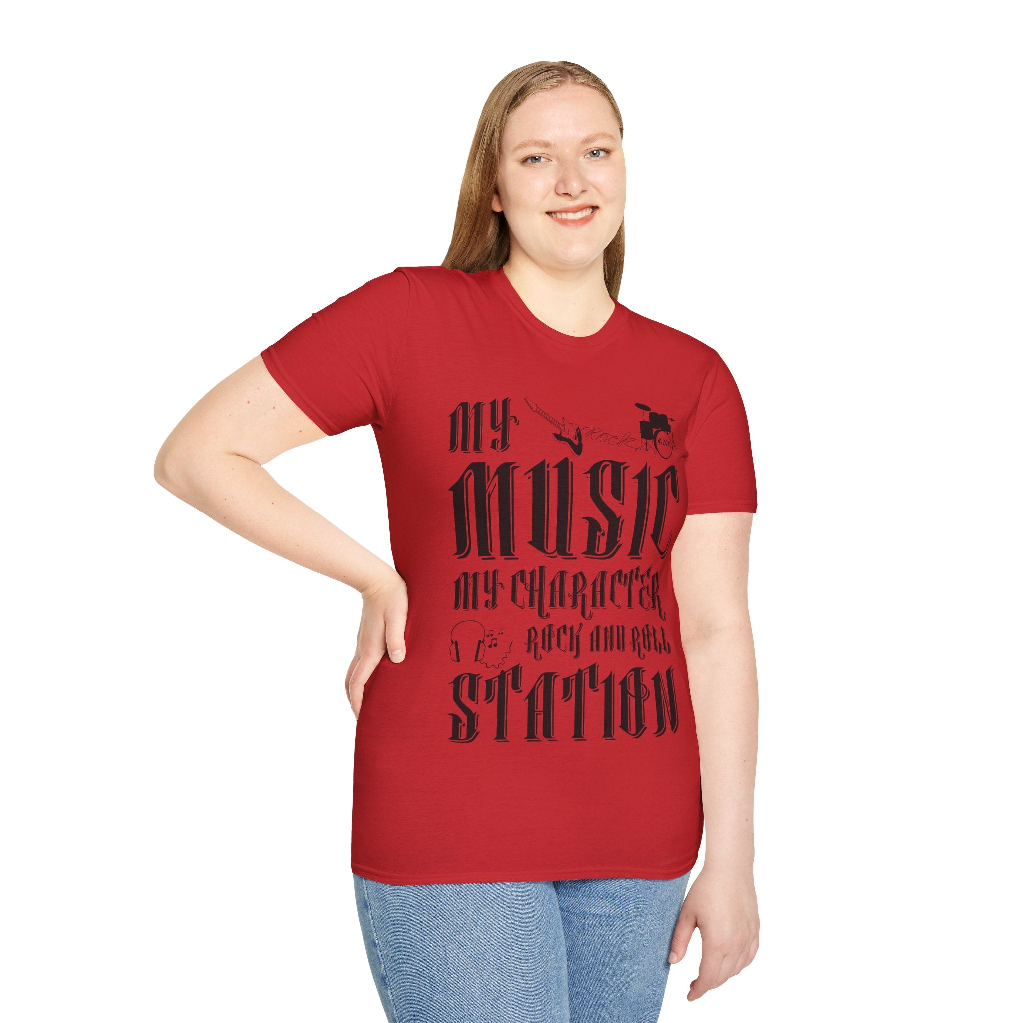 "My Music My Character Rock And Roll Station" Unisex Soft style T-Shirt