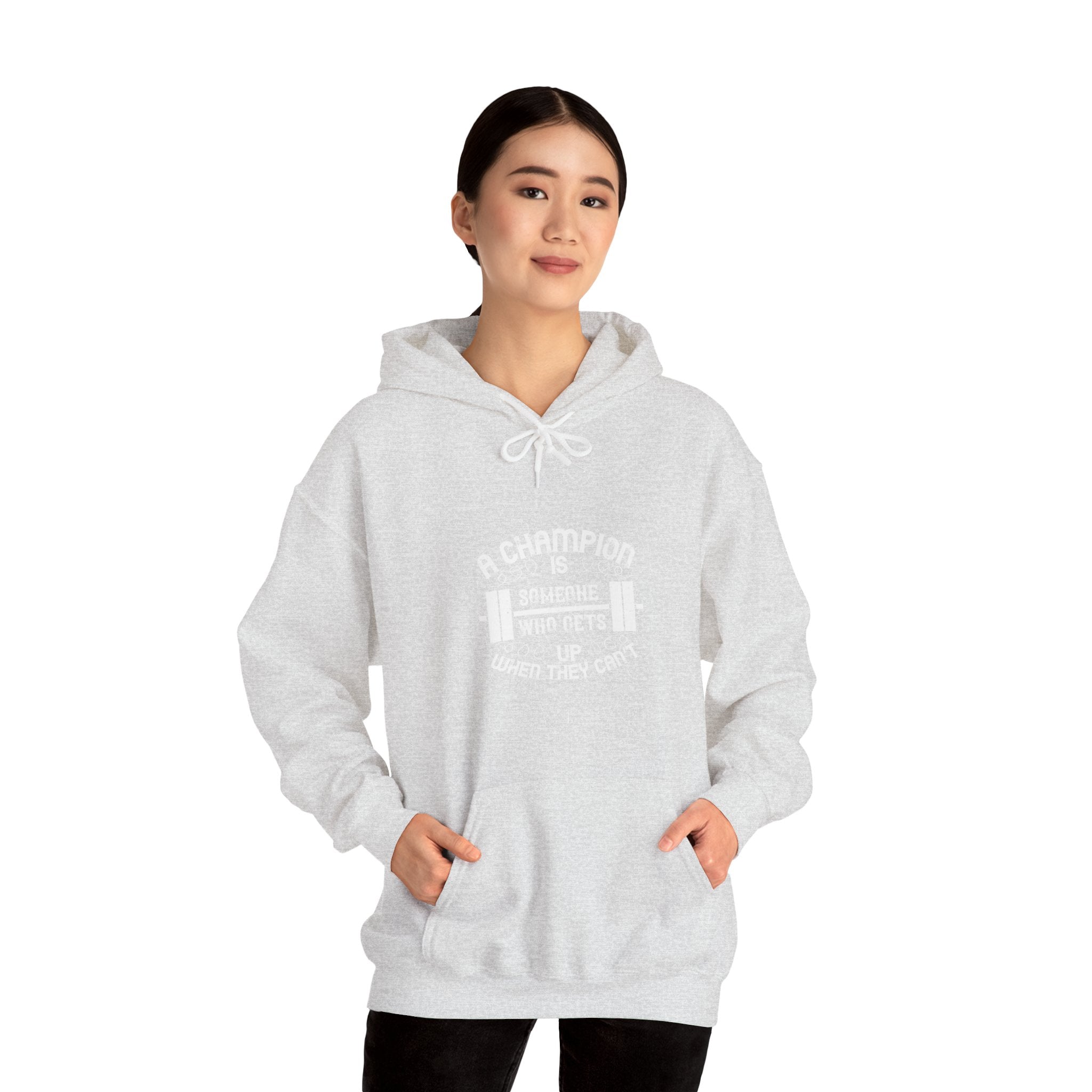 "A Champion Is Someone Who Gets Up When They Can't" Unisex Heavy Blend™ Hooded Sweatshirt