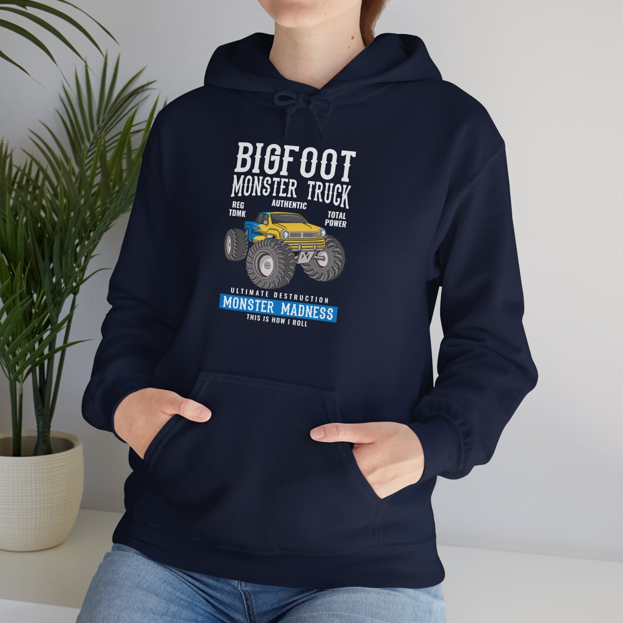 "BIGFOOT MONSTER TRUCK MONSTER MADNESS" Unisex Heavy Blend™ Hooded Sweatshirt