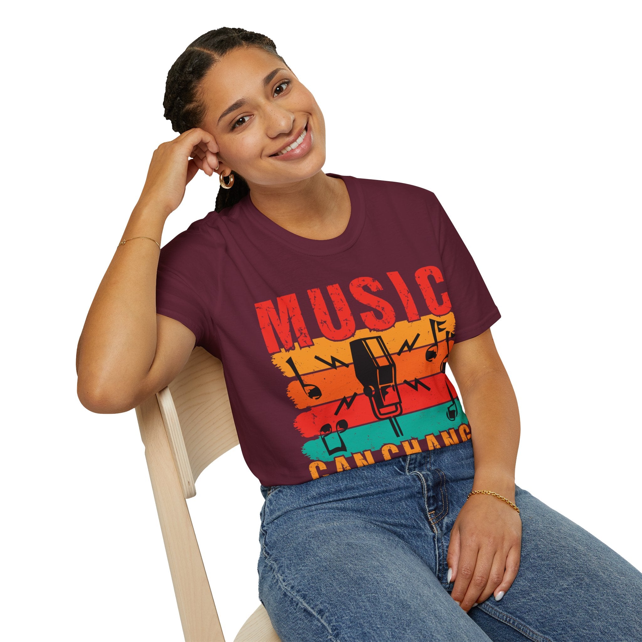 "Music Can Change The World"Unisex Soft style T-Shirt