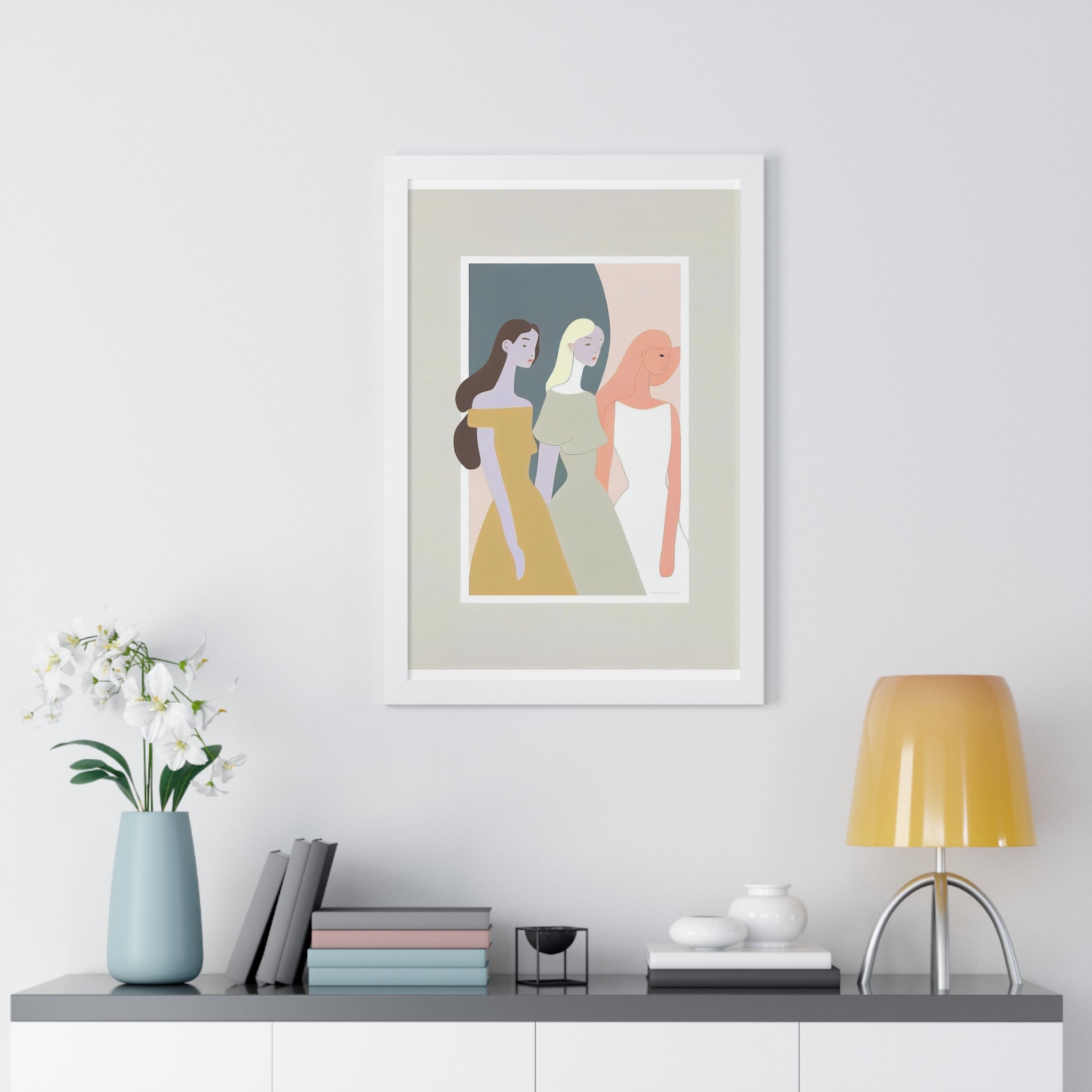 "ABSTRACT FEMINIST" Framed Vertical Poster