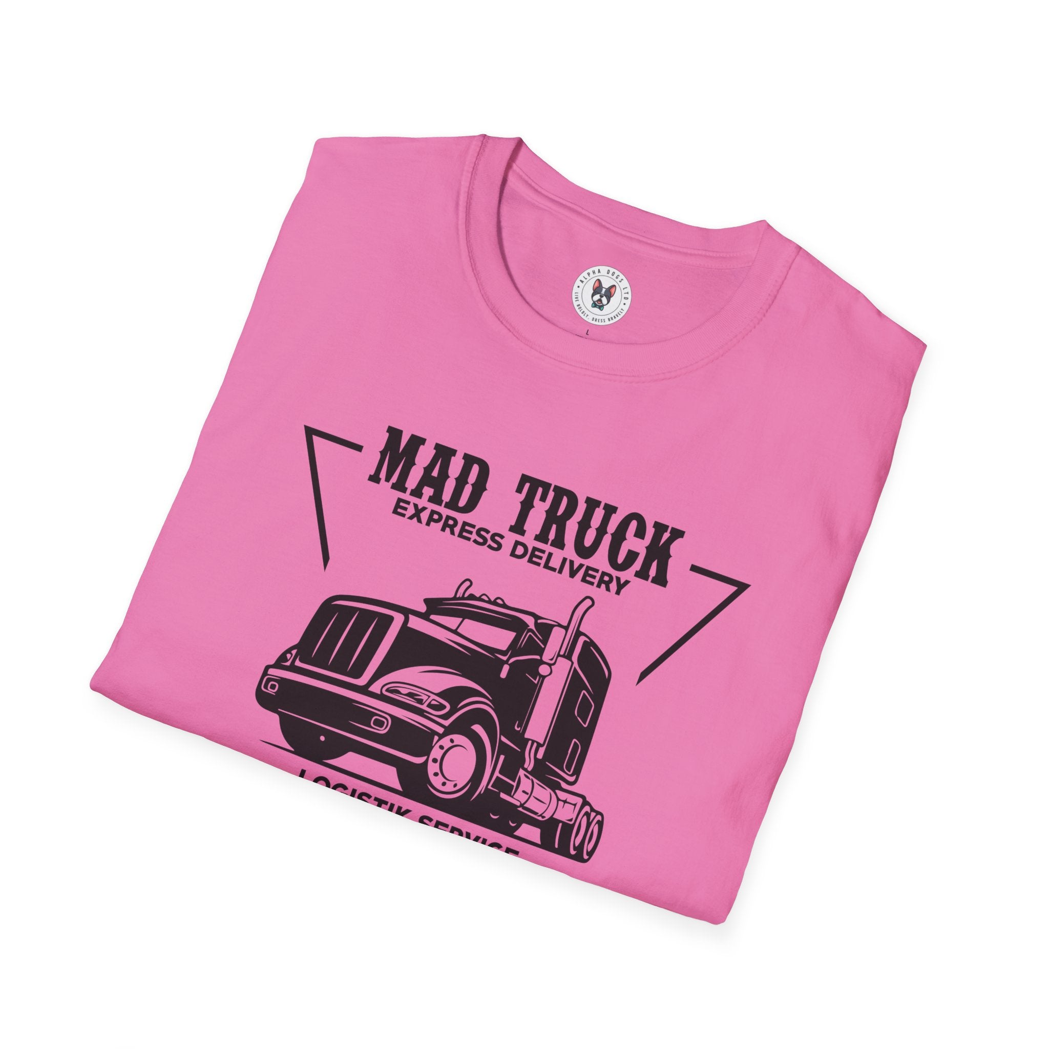 "MAD TRUCK EXPRESS DELIVERY LOGISTIK SERVICE ESTD. 2000" Unisex Soft style T-Shirt