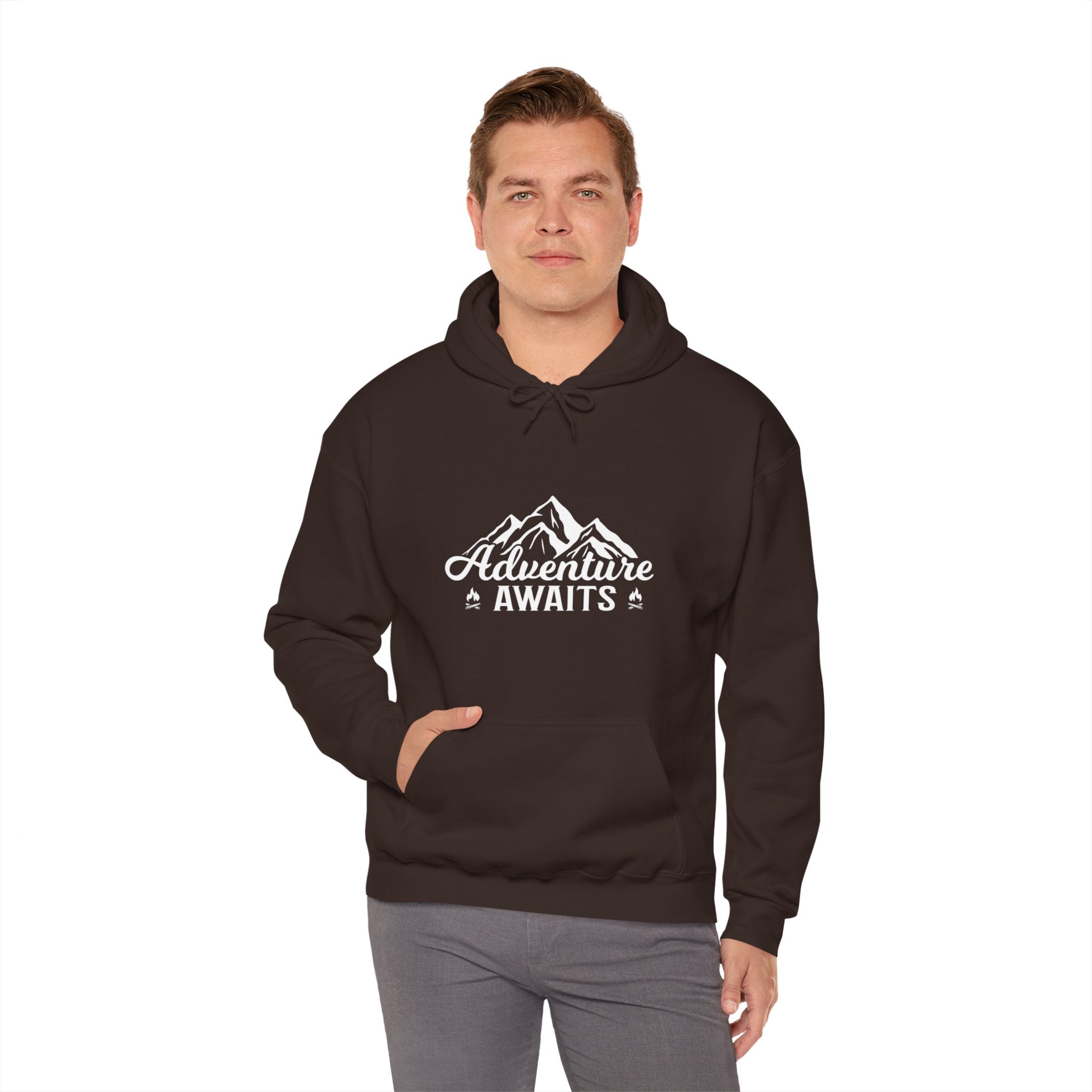 "Adventure Awaits" Unisex Heavy Blend™ Hooded Sweatshirt