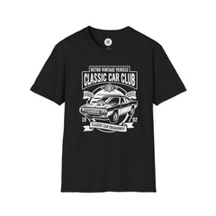 "RETRO VINTAGE VEHICLE CLASSIC CAR CLUB CLASSIC CAR COMMUNITY" Unisex Soft style T-Shirt