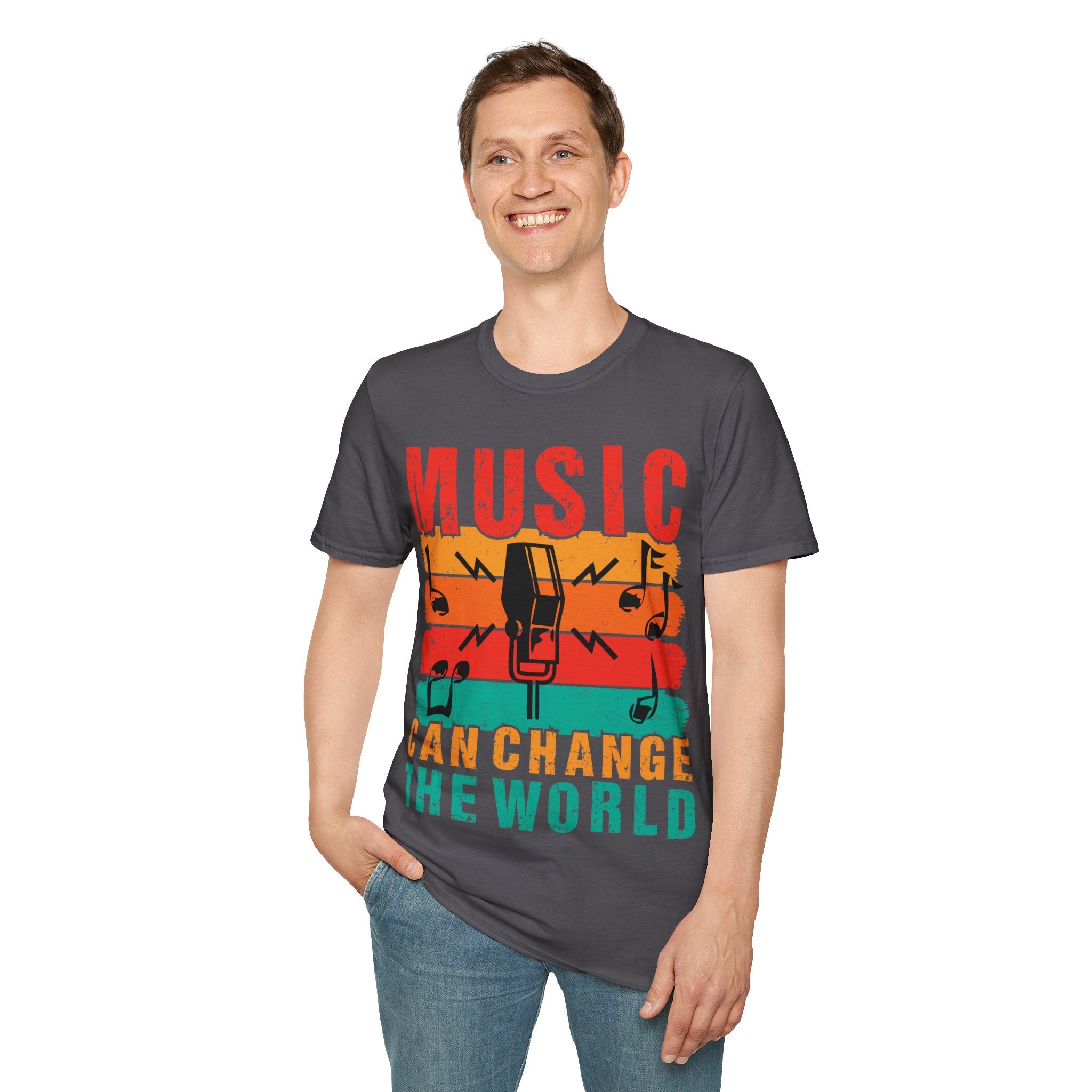 "Music Can Change The World"Unisex Soft style T-Shirt