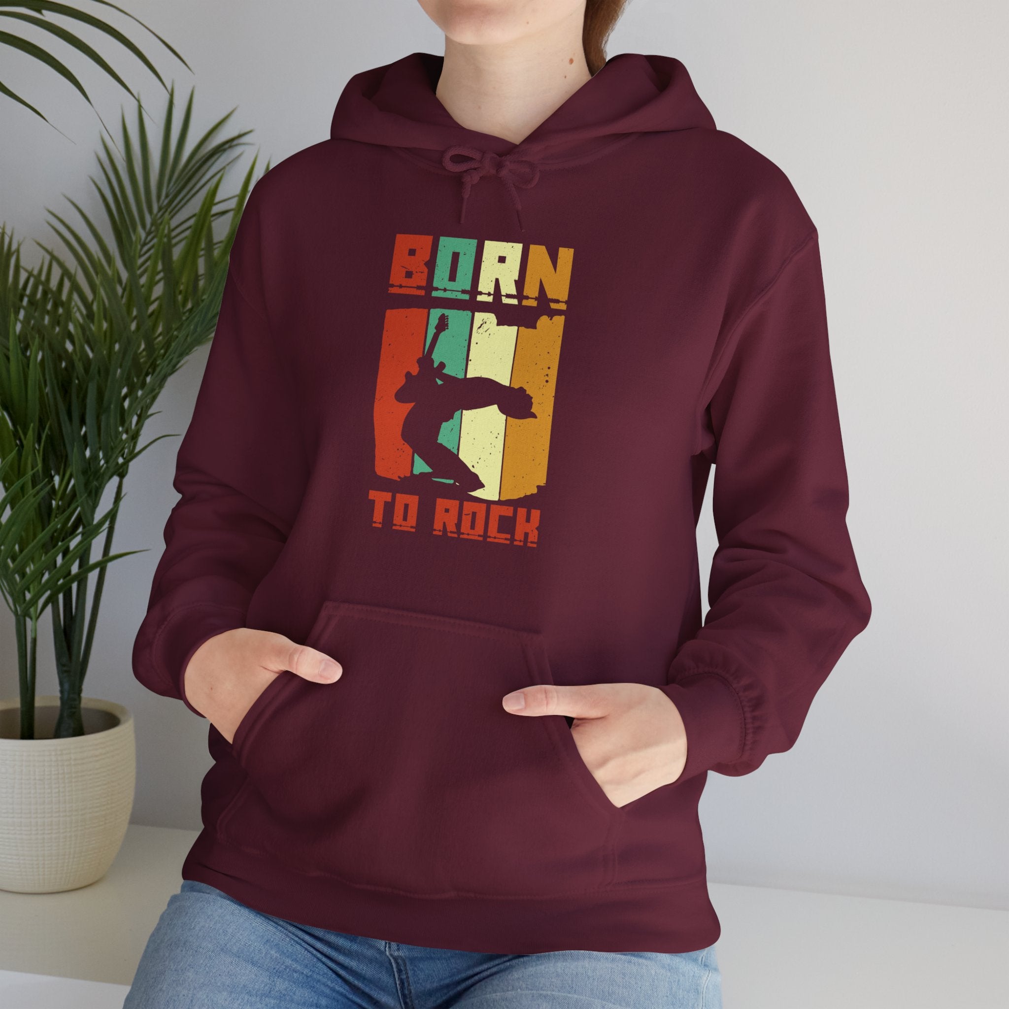 "Born To Rock"  Unisex Heavy Blend™ Hooded Sweatshirt