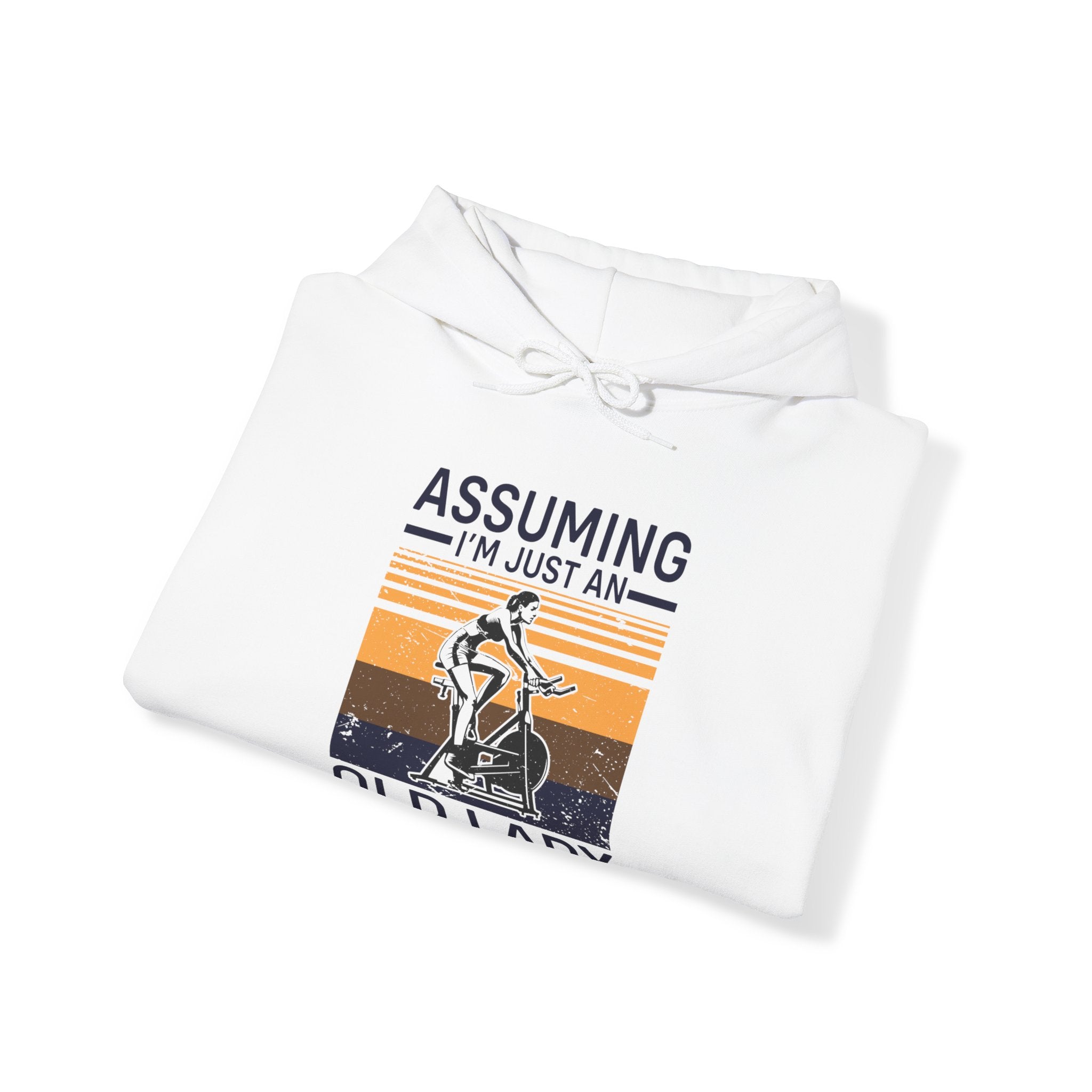 "Assuming I M Just An Old Lady Was Your First Mistake"  Unisex Heavy Blend™ Hooded Sweatshirt