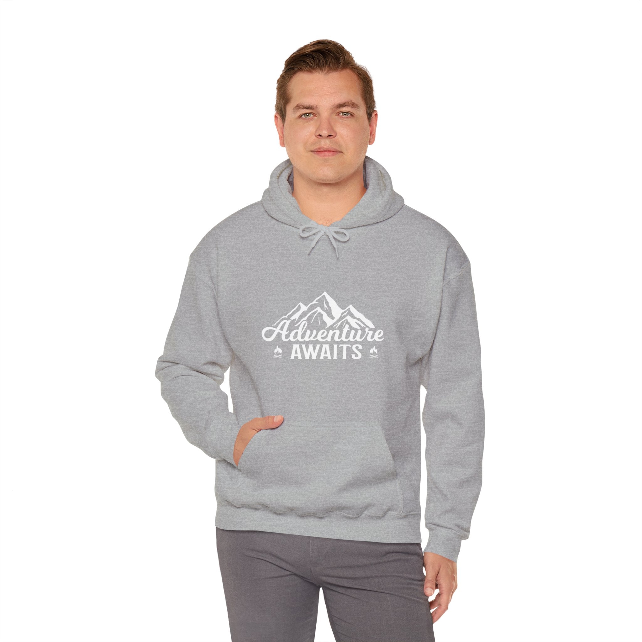 "Adventure Awaits" Unisex Heavy Blend™ Hooded Sweatshirt