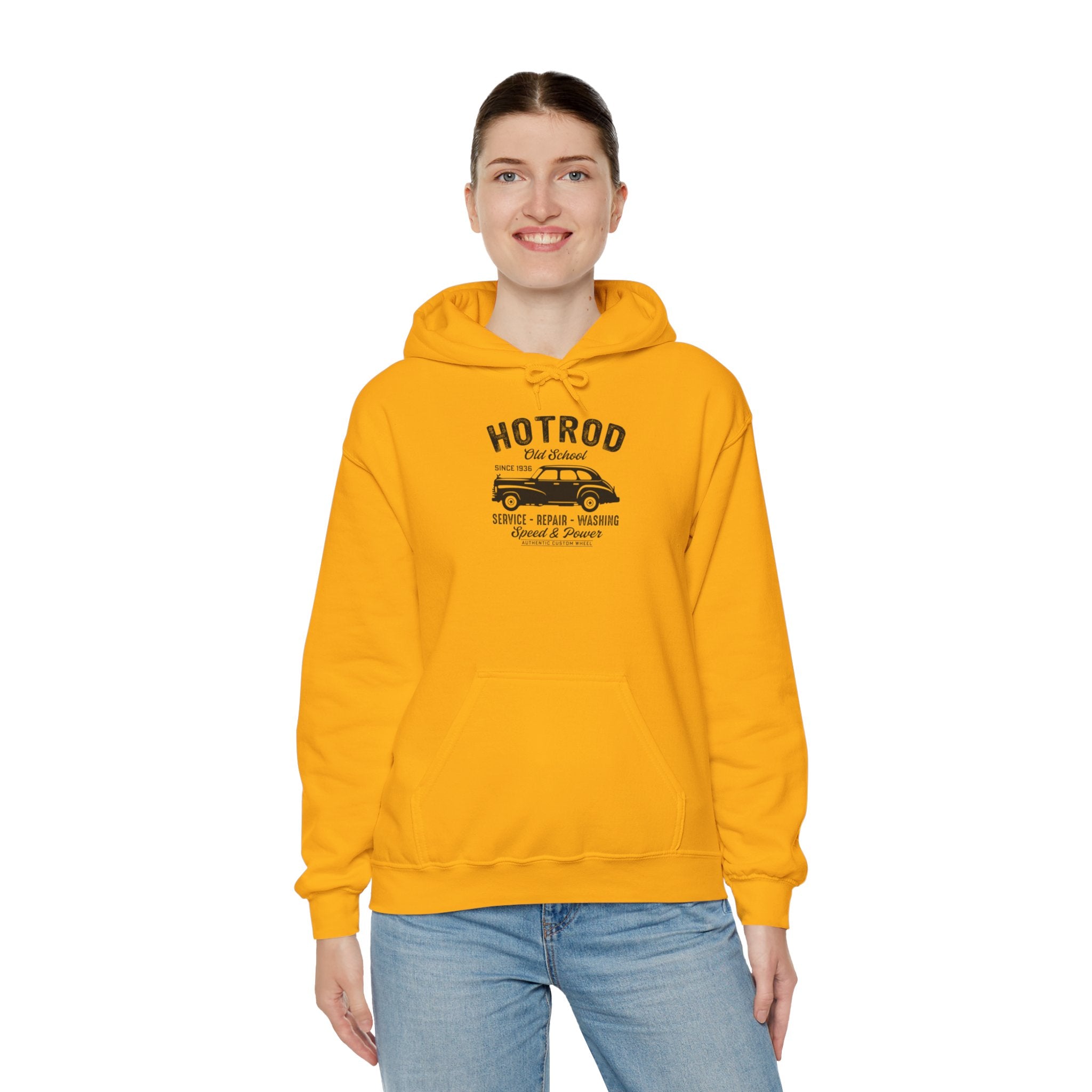 "HOTROD OLD SCHOOL" Unisex Heavy Blend™ Hooded Sweatshirt