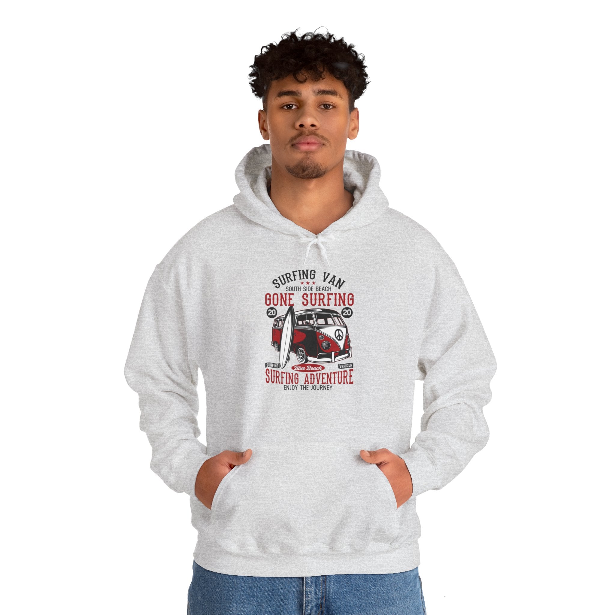 "SURFING VAN GONE SURFING SURFING ADVENTURE" Unisex Heavy Blend™ Hooded Sweatshirt