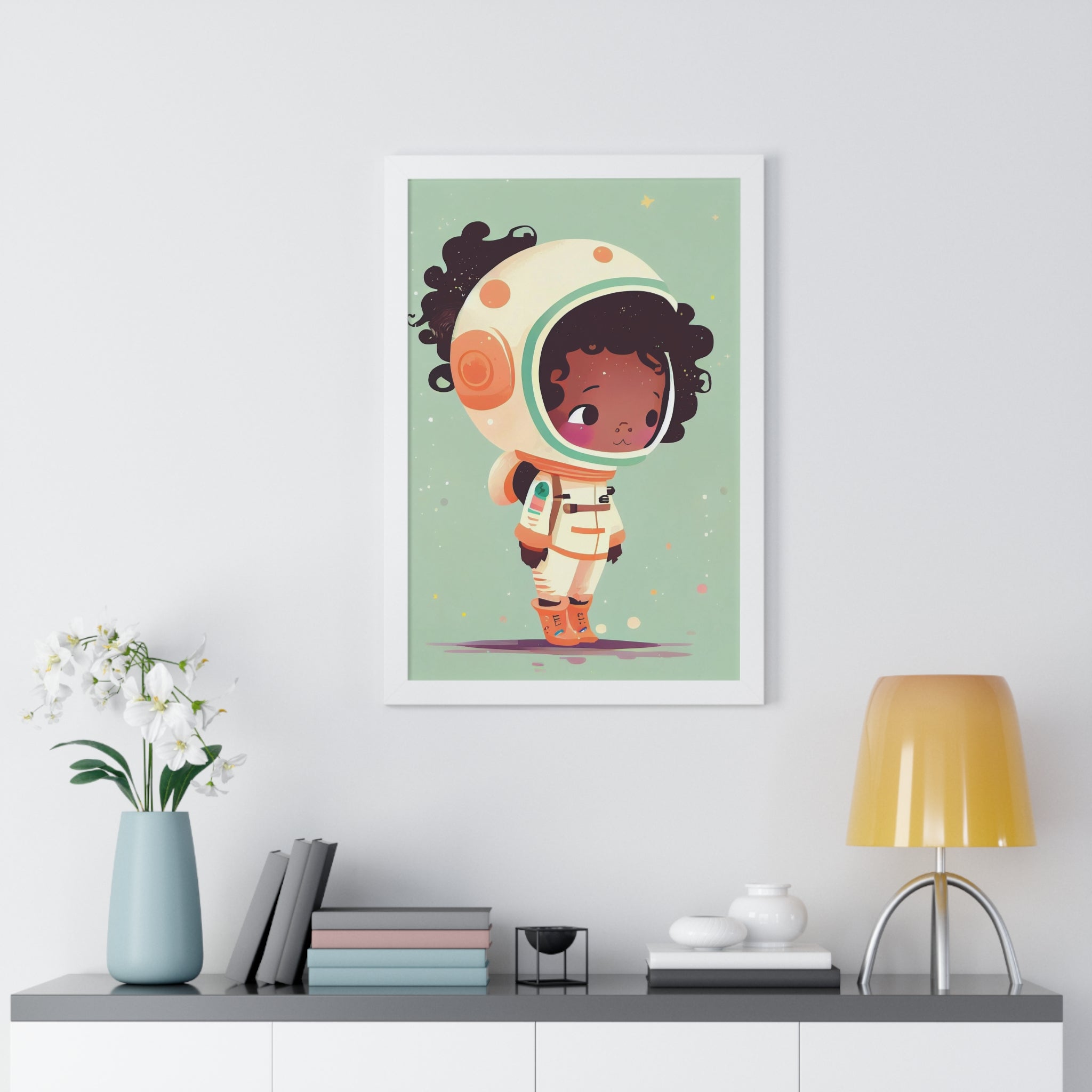 "BG ASTRONAUT" Framed Vertical Poster